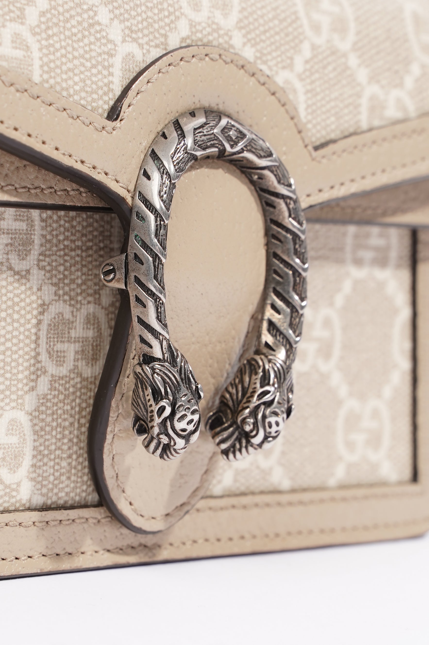 Gucci Dionysus GG Bag Monogram / Grey Canvas / Leather Super Mini