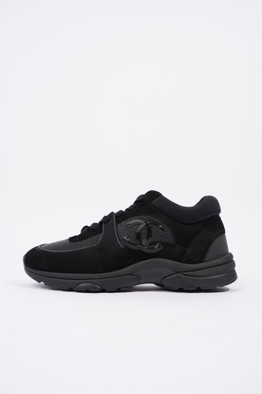 Chanel Interlocking CC Logo Black Nylon EU 37.5 UK 4.5