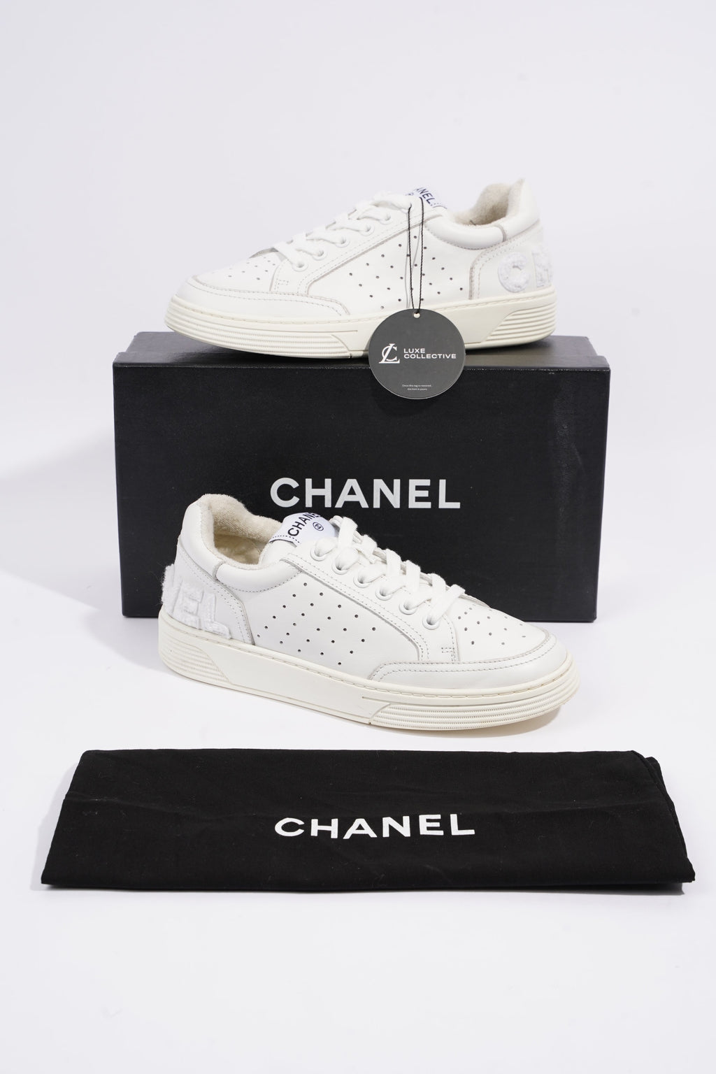 Chanel Womens Logo Runners White EU 38 / UK 5