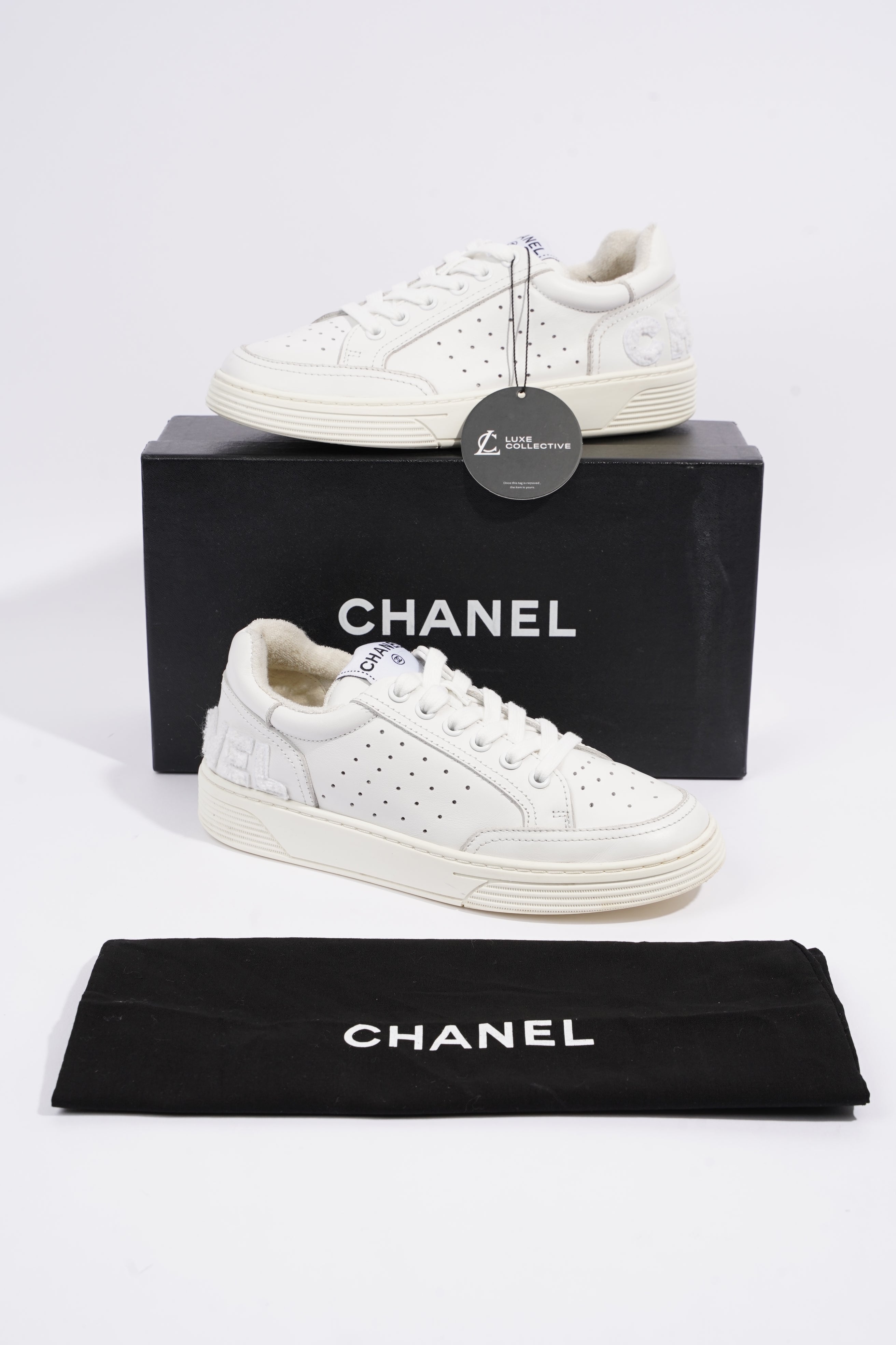 Chanel Womens Logo Runners White EU 38 / UK 5