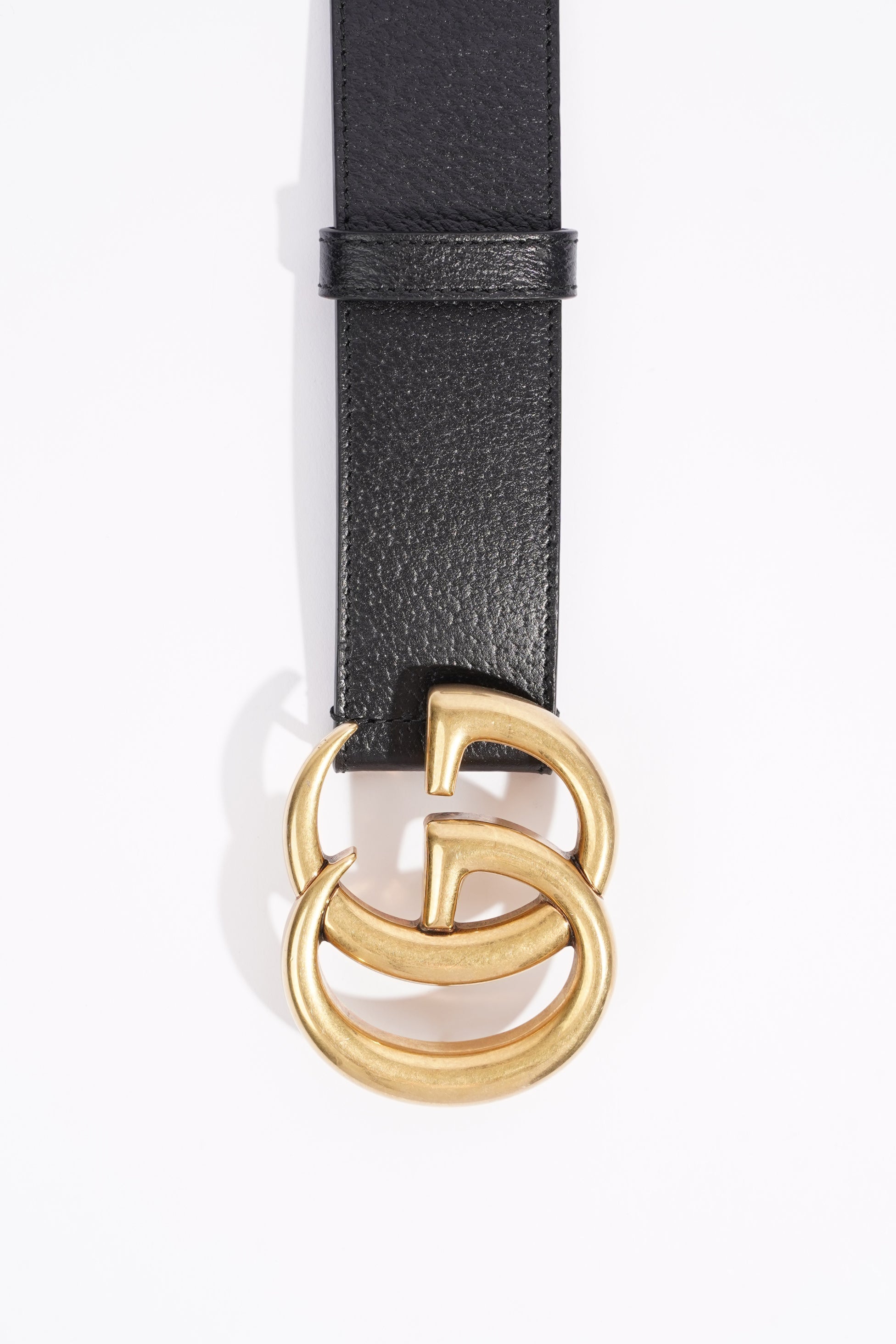 Gucci Womens Marmont Belt Black Leather 110cm - 44"
