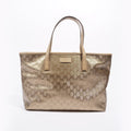 Gucci Womens Vintage Tote Bag Gold