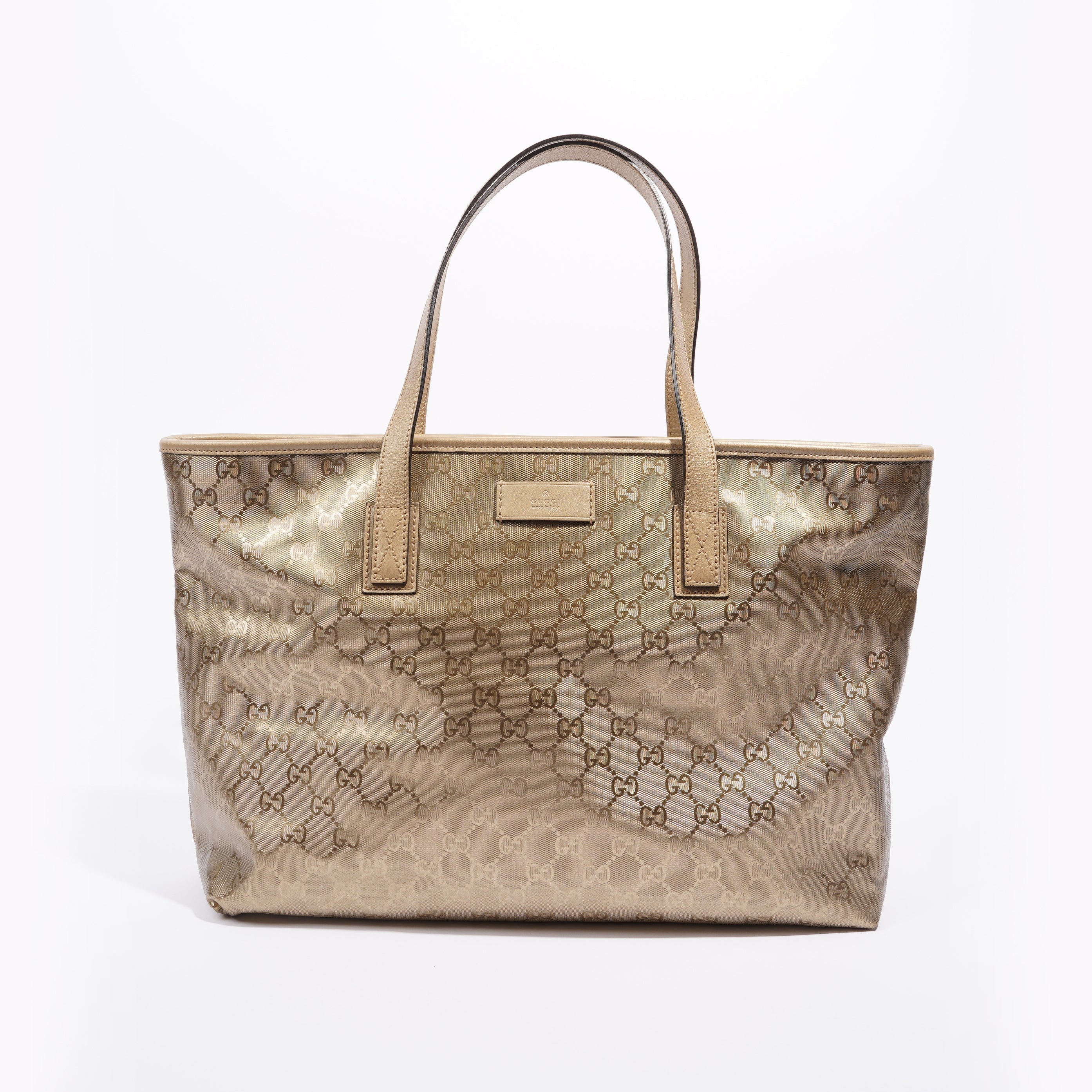 Gucci Womens Vintage Tote Bag Gold
