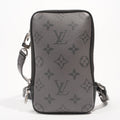 Louis Vuitton Womens Phone Pouch Monogram Eclipse Crossbody Bag
