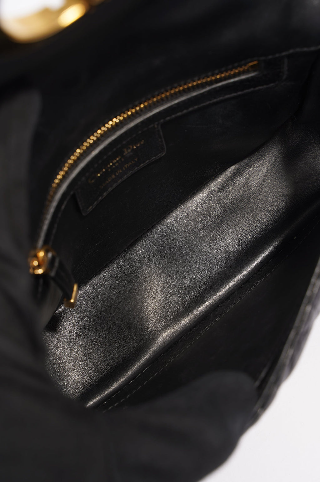 Christian Dior Womens Dior Caro Bag Black Leather Small