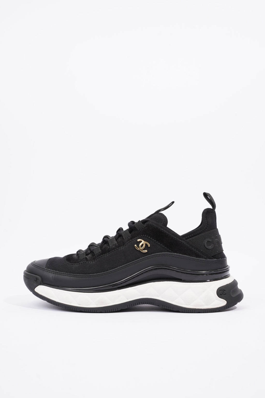 Chanel Womens CC Logo Runners Black EU 39.5 / UK 6.5