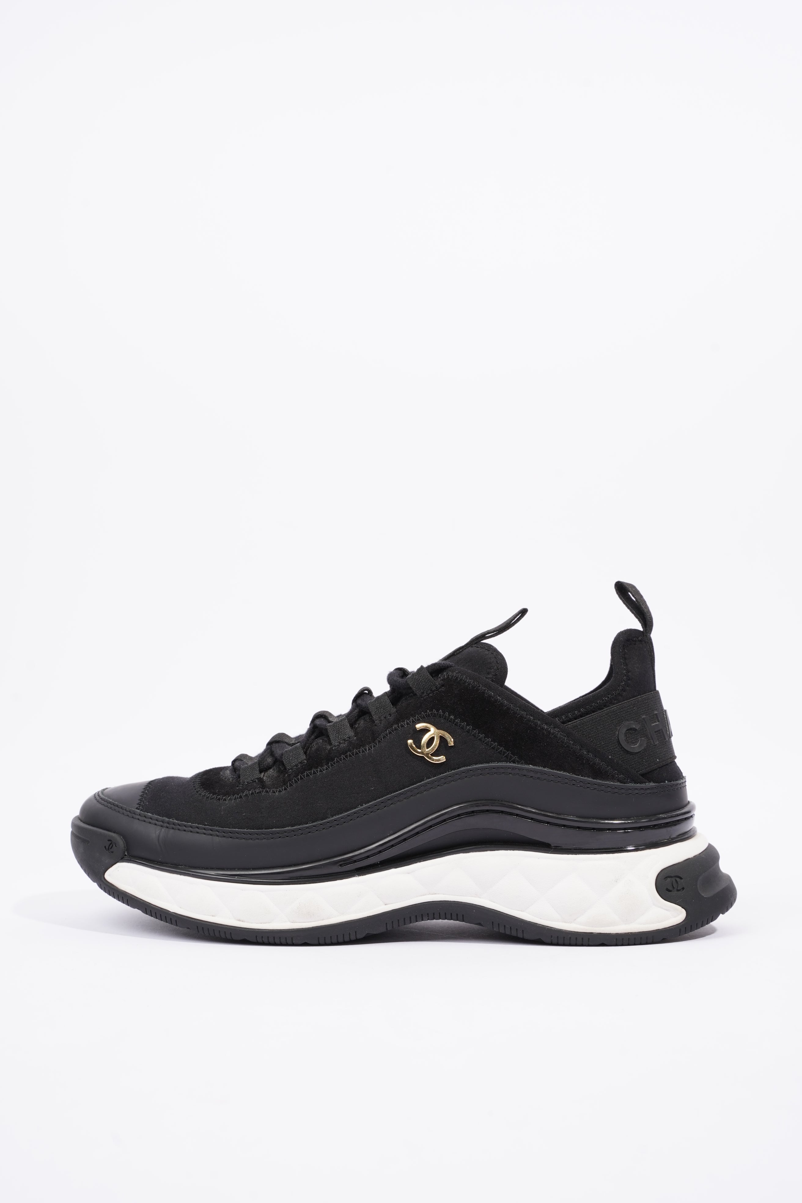 Chanel Womens CC Logo Runners Black EU 39.5 / UK 6.5
