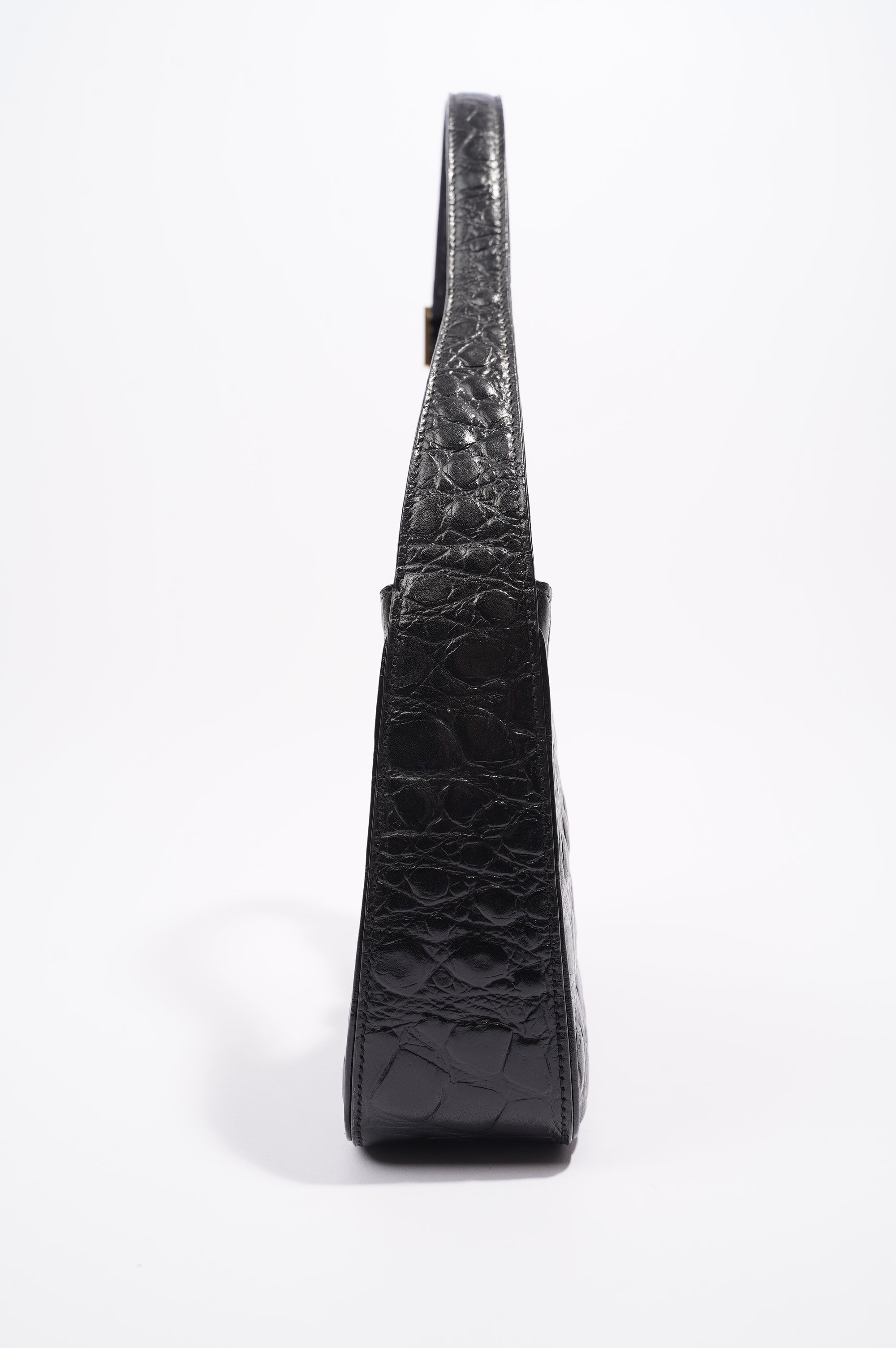 Saint Laurent Le 5 A 7 Hobo Bag Black Embossed Leather