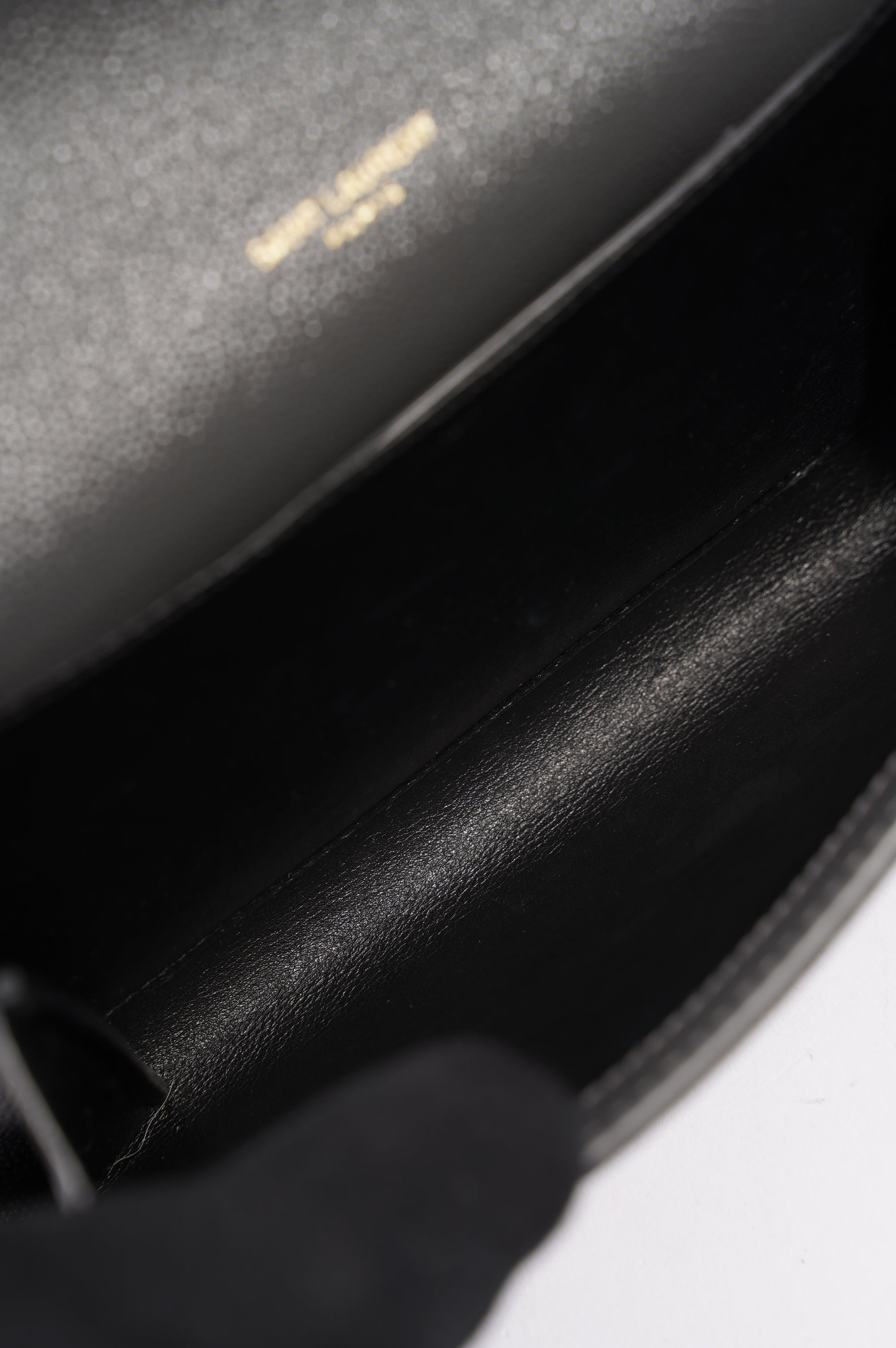 Saint Laurent Womens Uptown Chain Wallet Grey