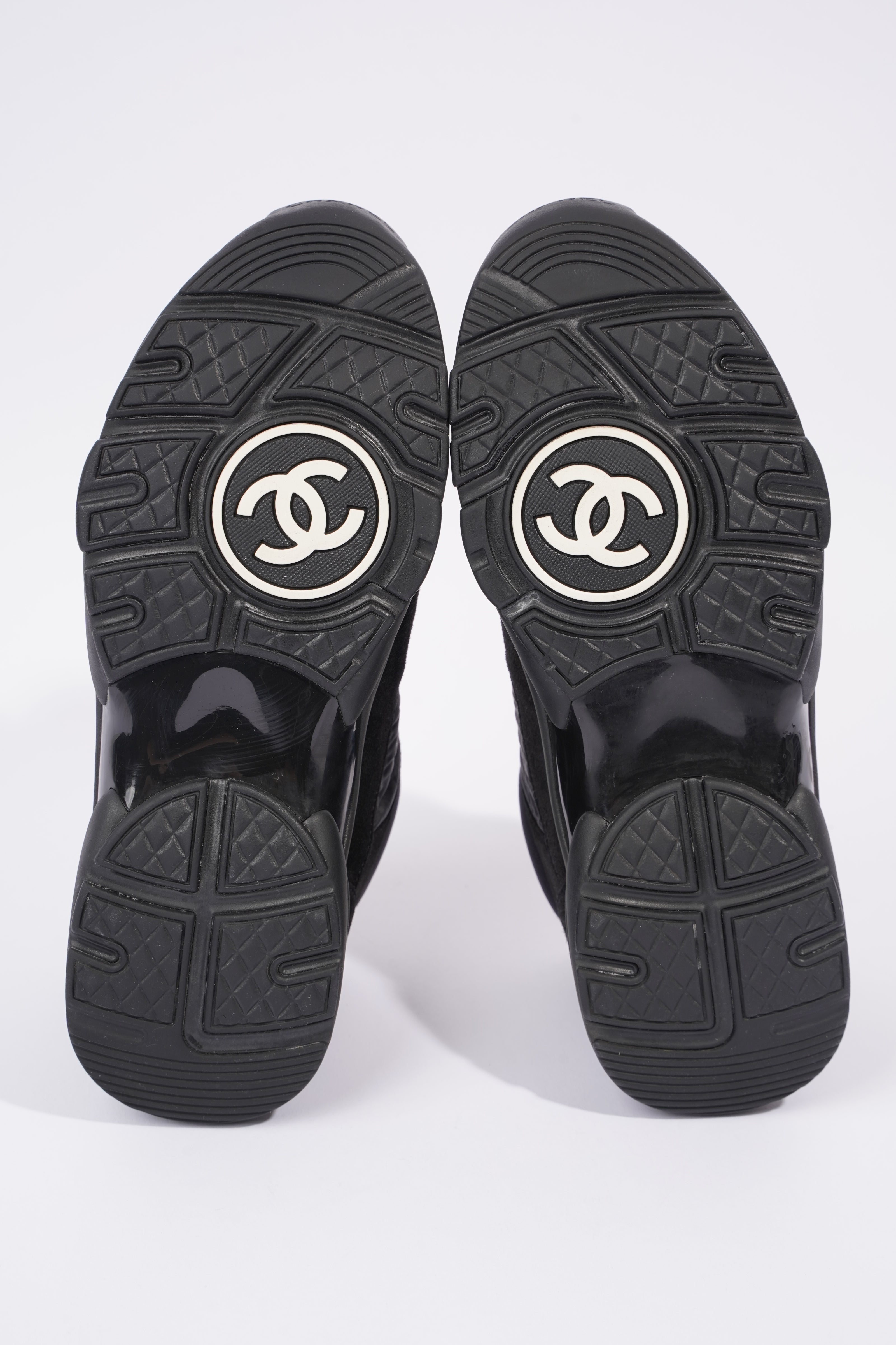 Chanel Interlocking CC Logo Black Nylon EU 37.5 UK 4.5