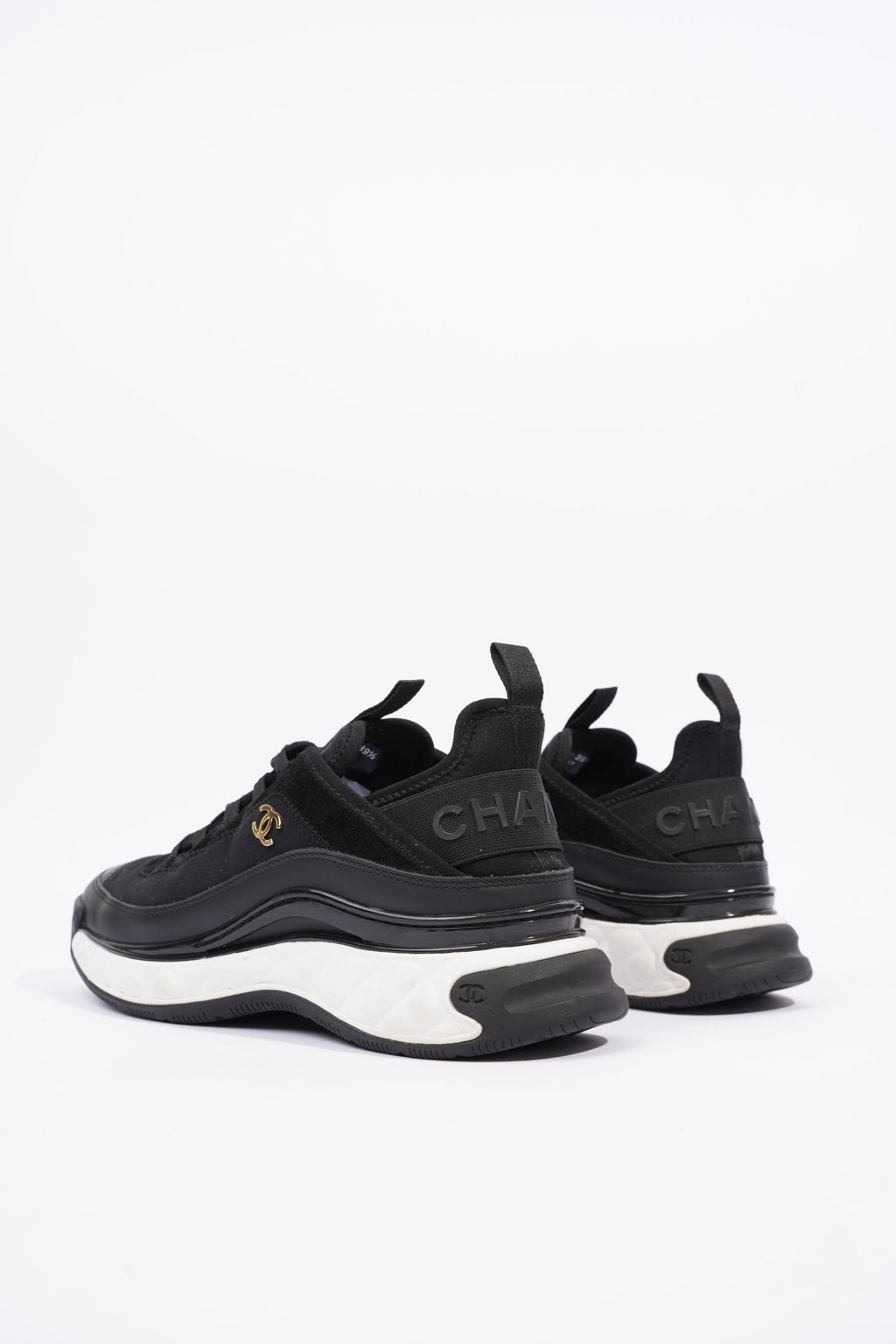 Chanel Womens CC Logo Runners Black EU 39.5 / UK 6.5