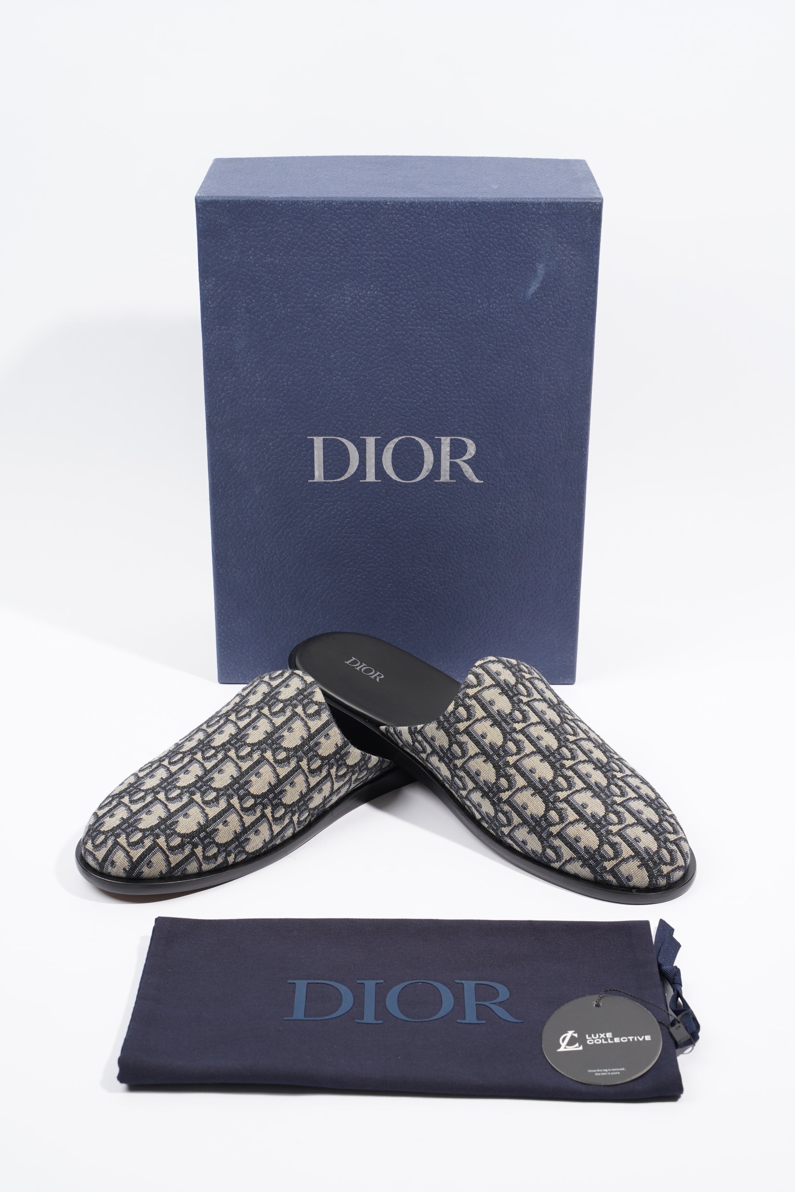 Christian Dior Mens Indior Slipper Oblique EU 46 / UK 12