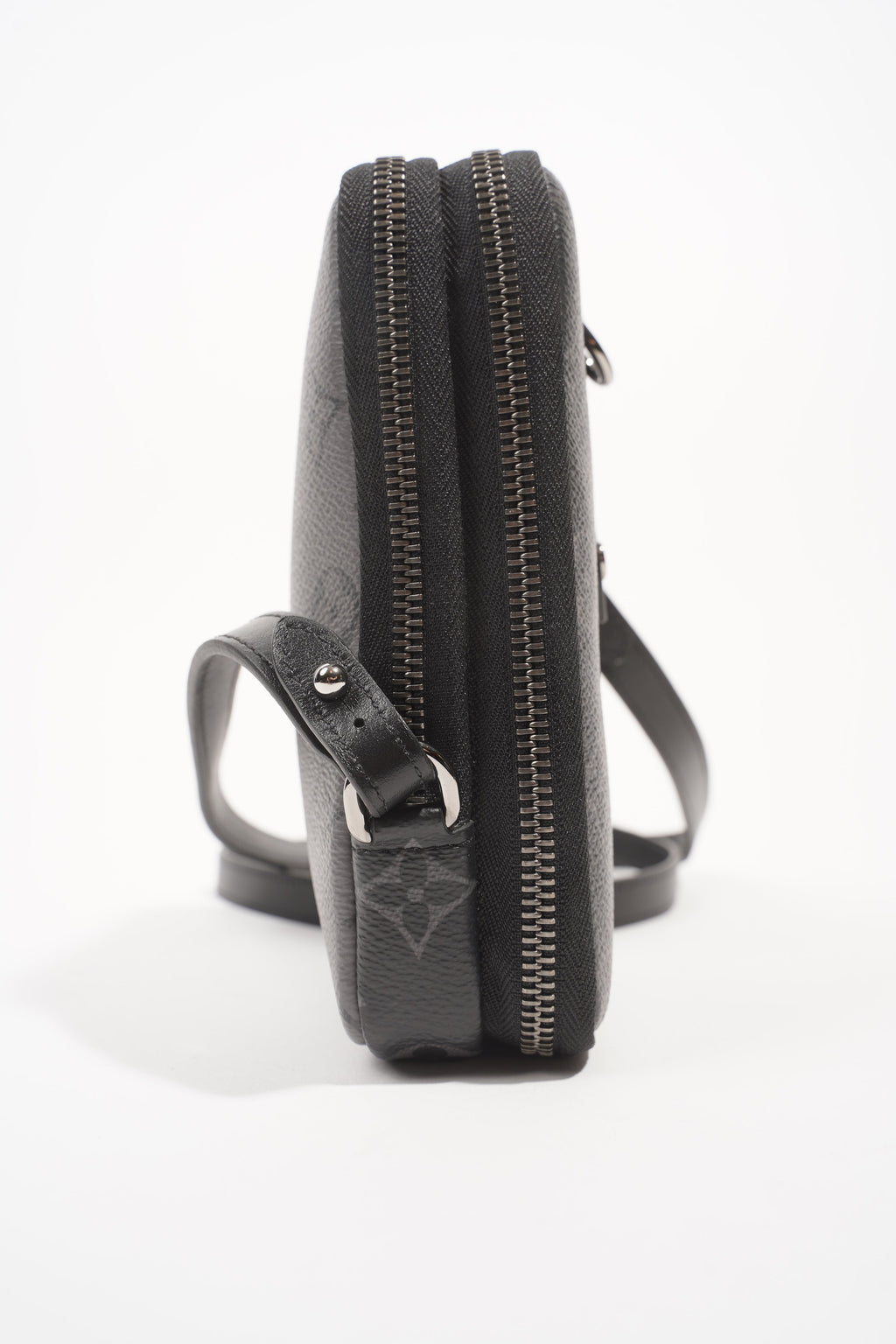 Louis Vuitton Womens Phone Pouch Monogram Eclipse Crossbody Bag