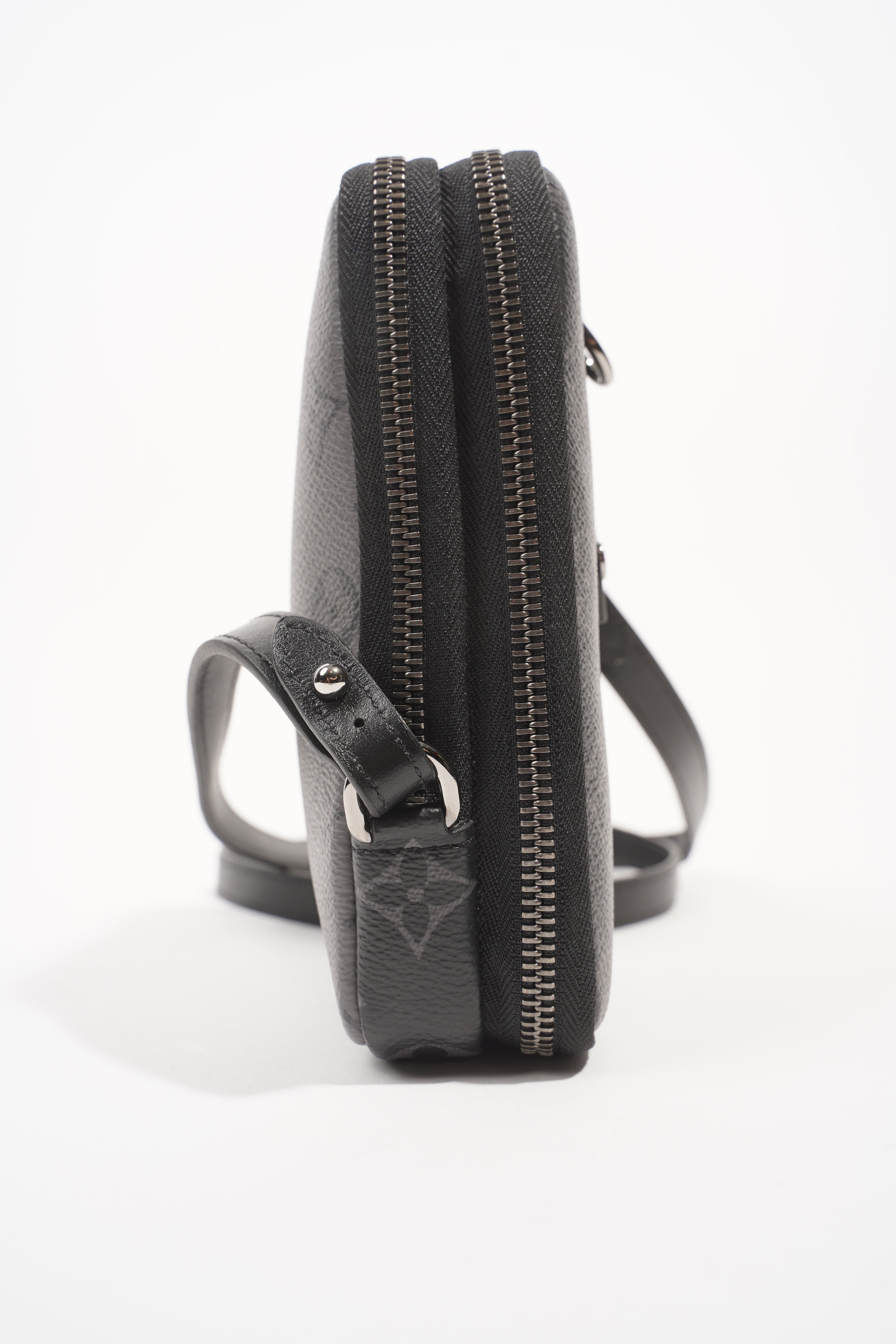 Louis Vuitton Womens Phone Pouch Monogram Eclipse Crossbody Bag