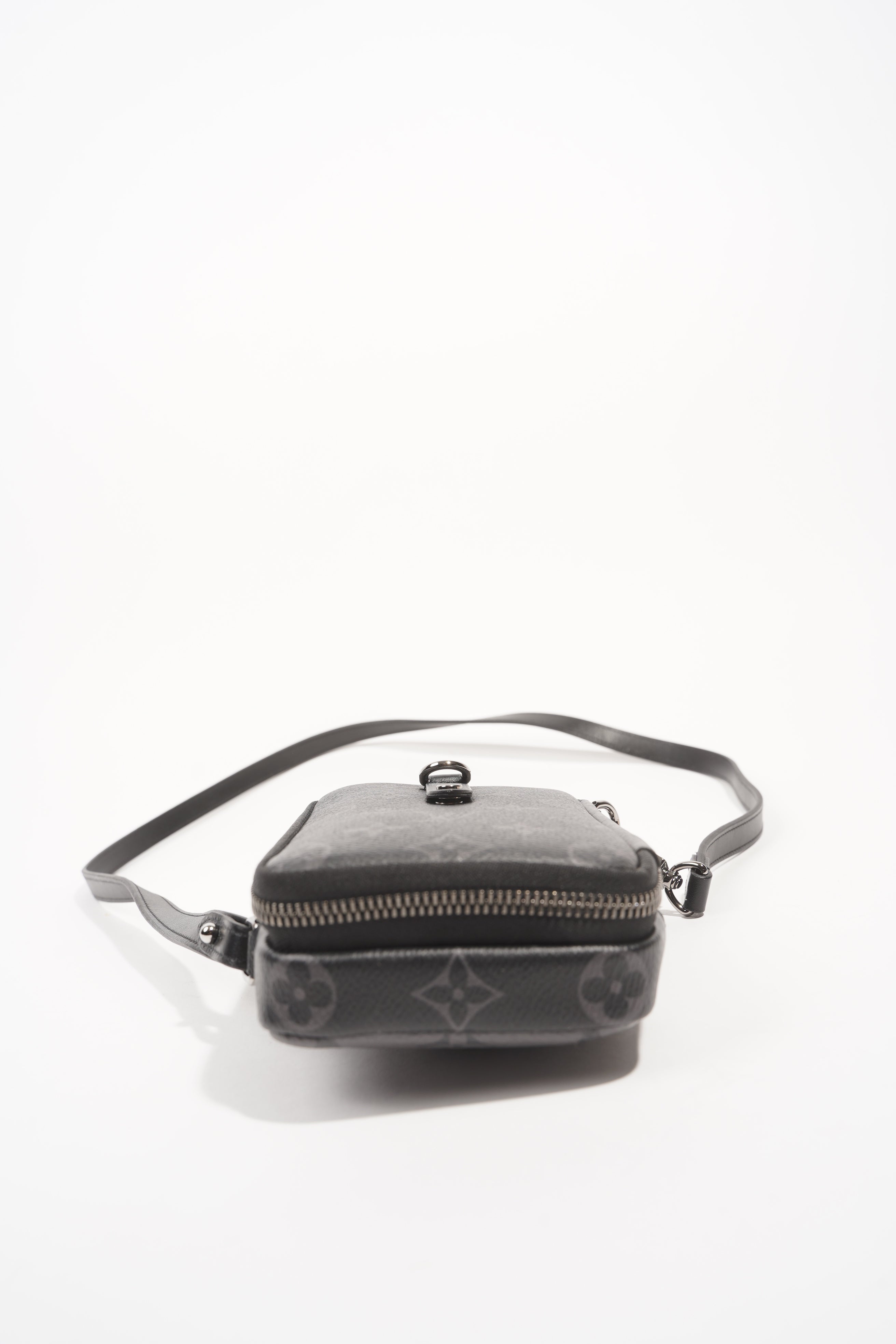 Louis Vuitton Womens Phone Pouch Monogram Eclipse Crossbody Bag