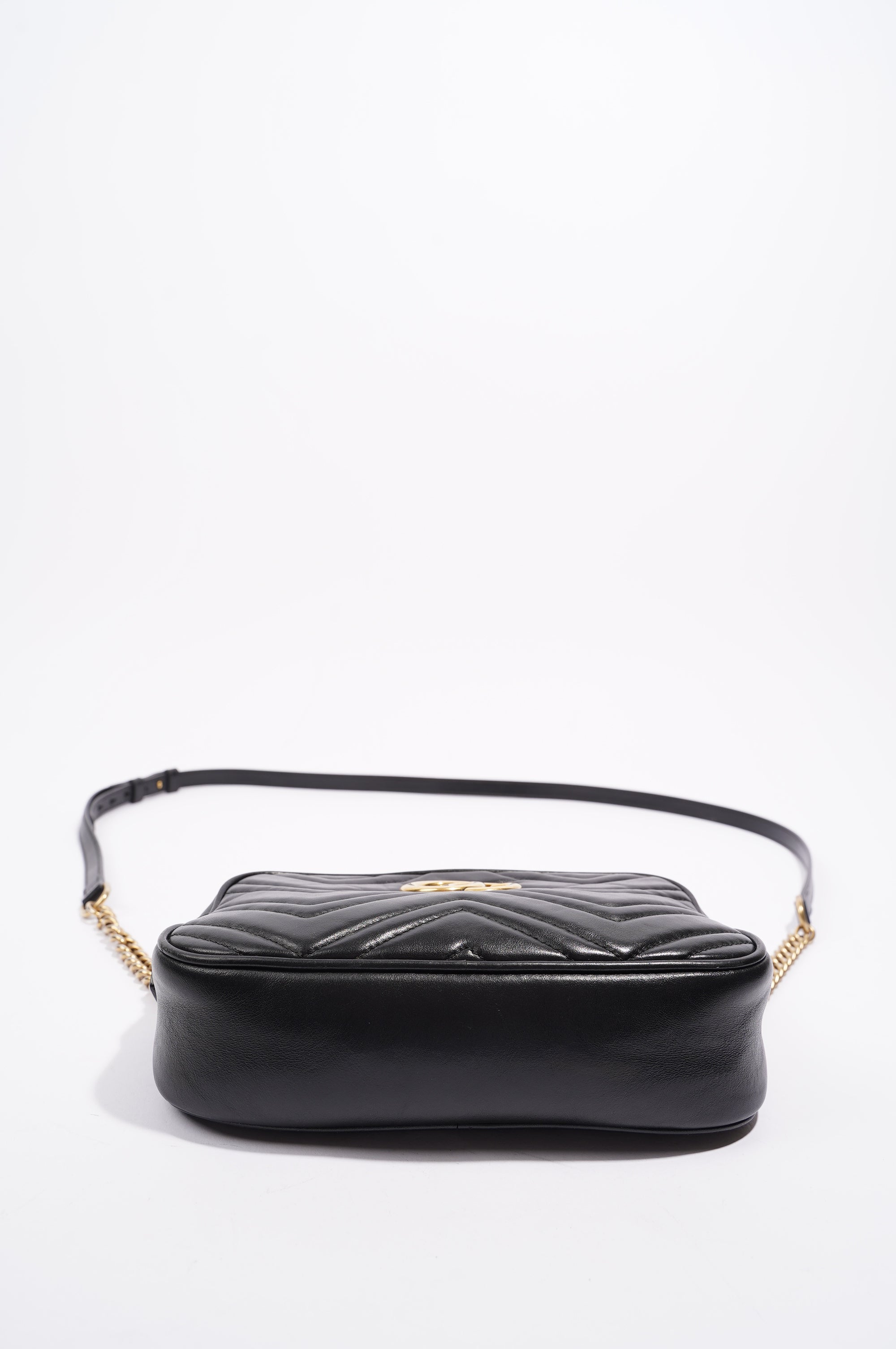 Gucci Womens Marmont Zip Black / Gold Small