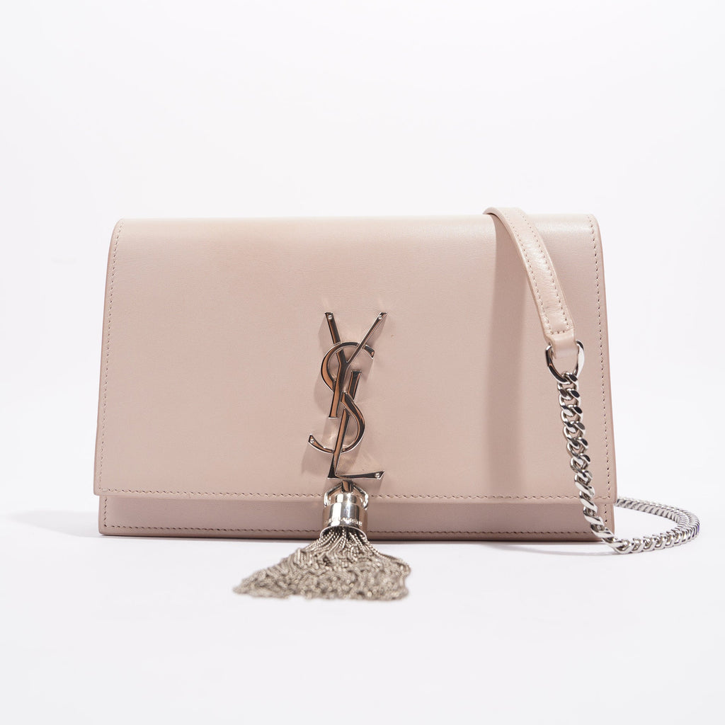 Saint Laurent Womens Kate Tassel Bag Pink Leather Small