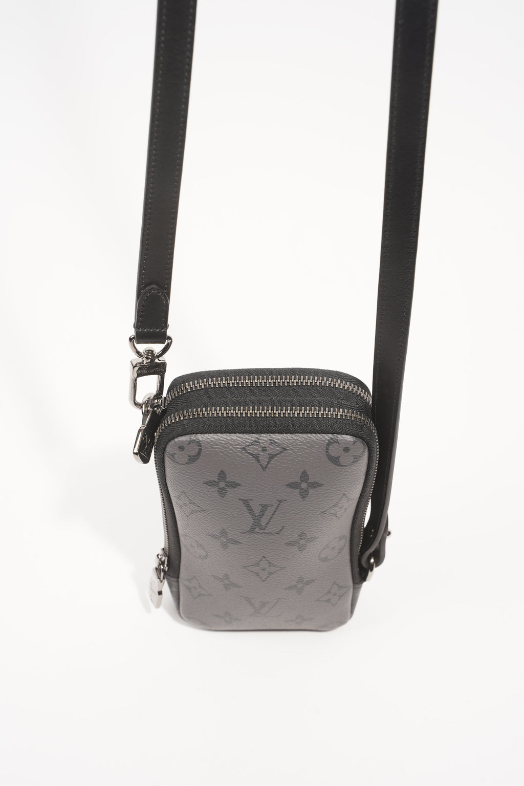 Louis Vuitton Womens Phone Pouch Monogram Eclipse Crossbody Bag