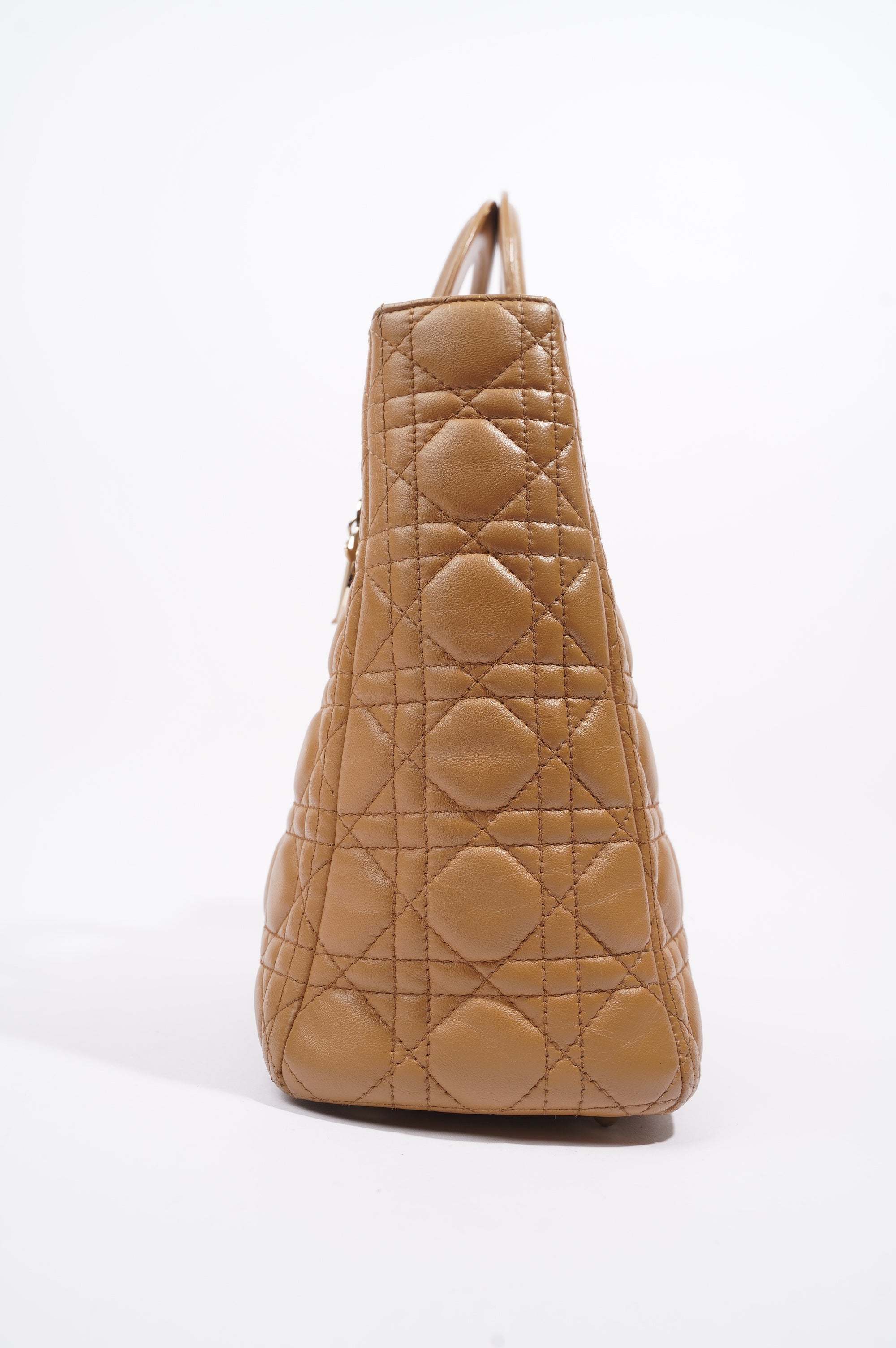 Christian Dior Womens Lady Dior Beige Large