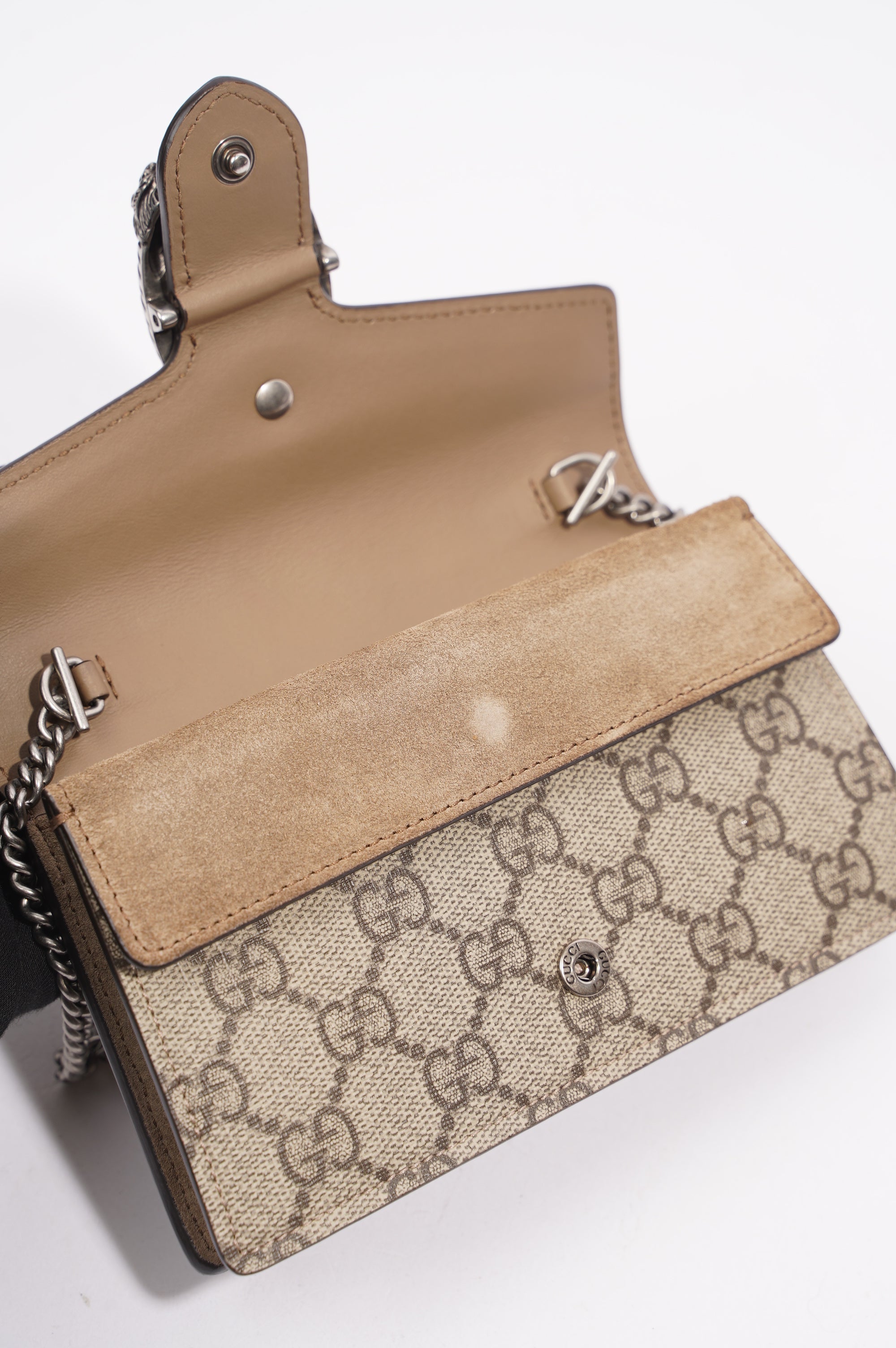 Gucci Womens Dionysus Super Mini Brown Canvas
