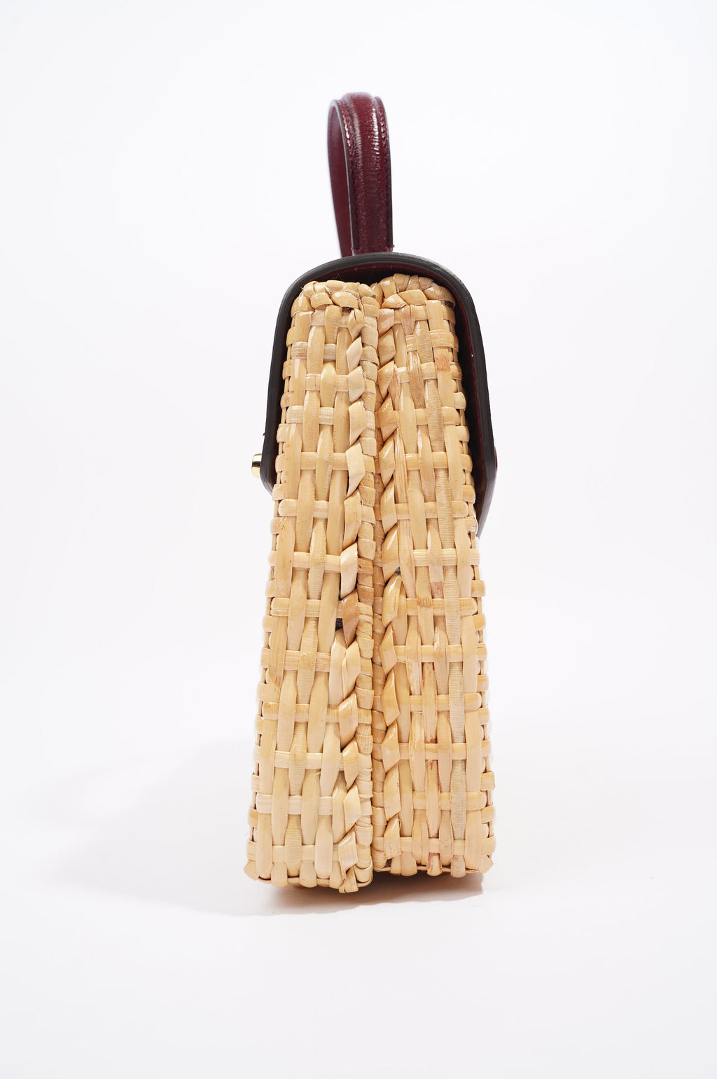 Gucci Sylvie 1969 Handbag Wicker / Burgundy