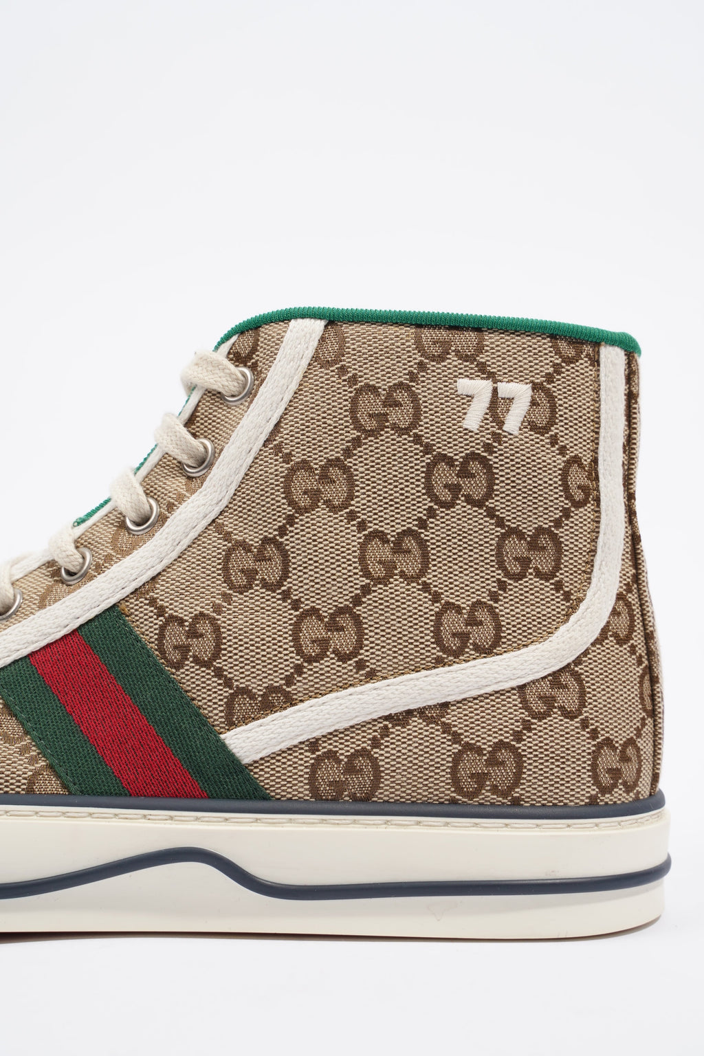 Gucci Tennis 1997 High Top Sneaker Supreme / Red / Green EU 38 / UK 5