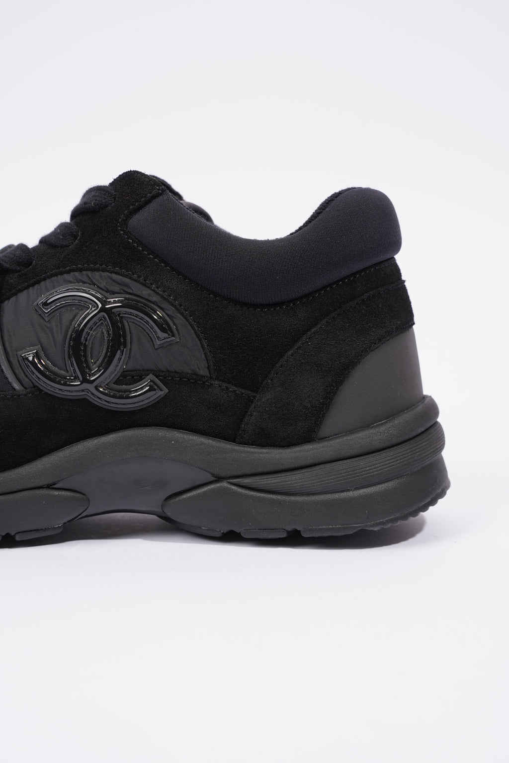 Chanel Interlocking CC Logo Black Nylon EU 37.5 UK 4.5