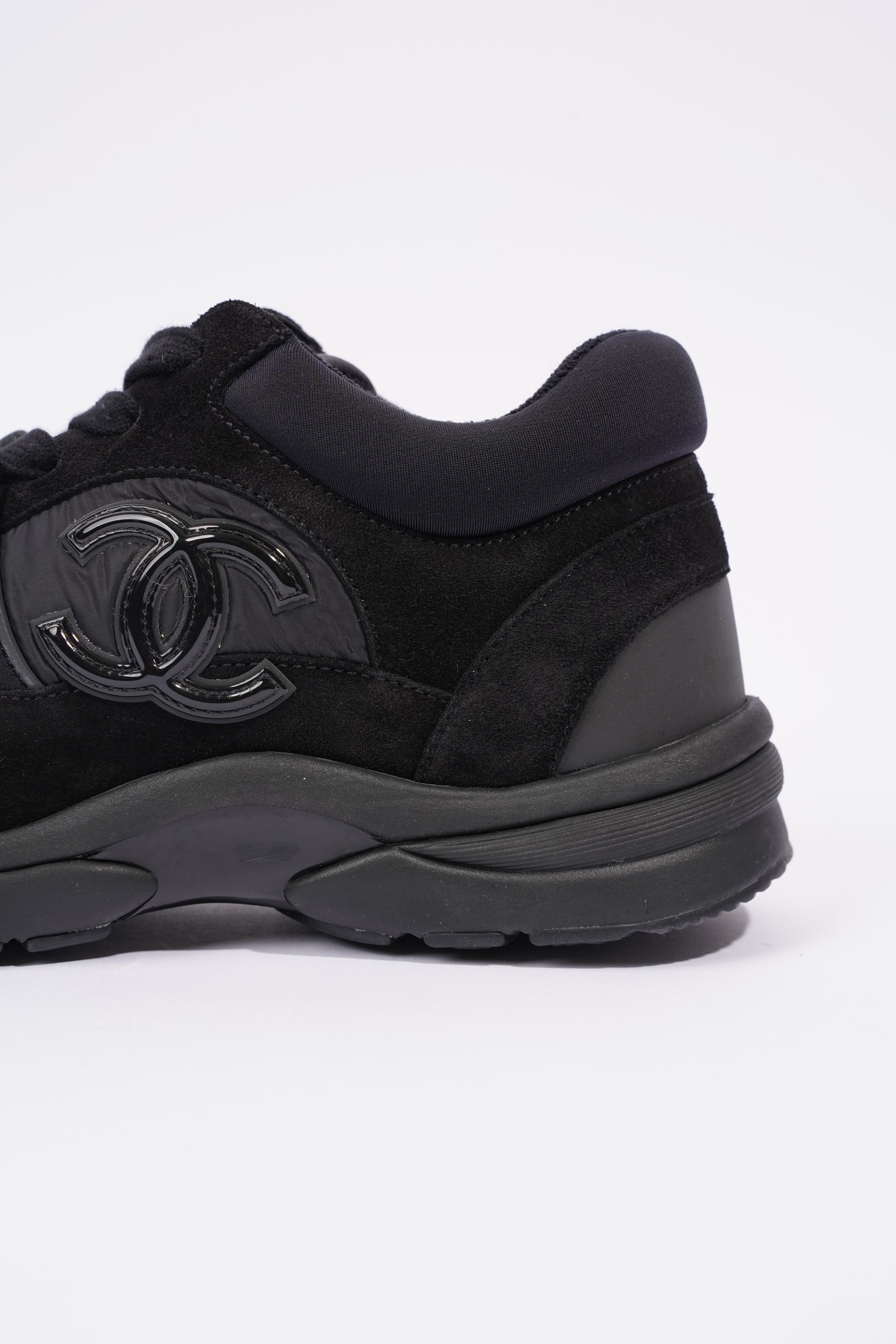 Chanel Interlocking CC Logo Black Nylon EU 37.5 UK 4.5
