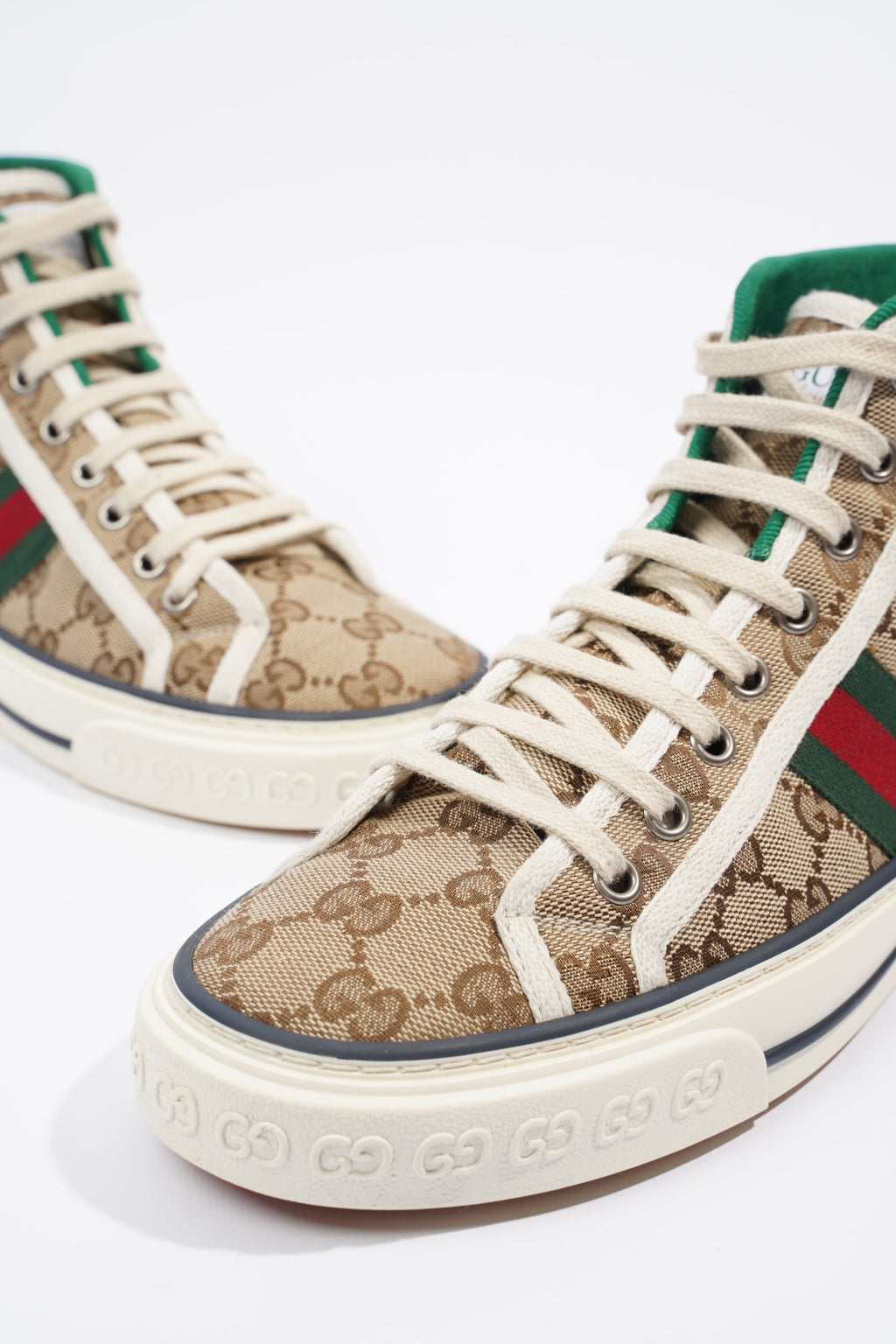 Gucci Tennis 1997 High Top Sneaker Supreme / Red / Green EU 38 / UK 5