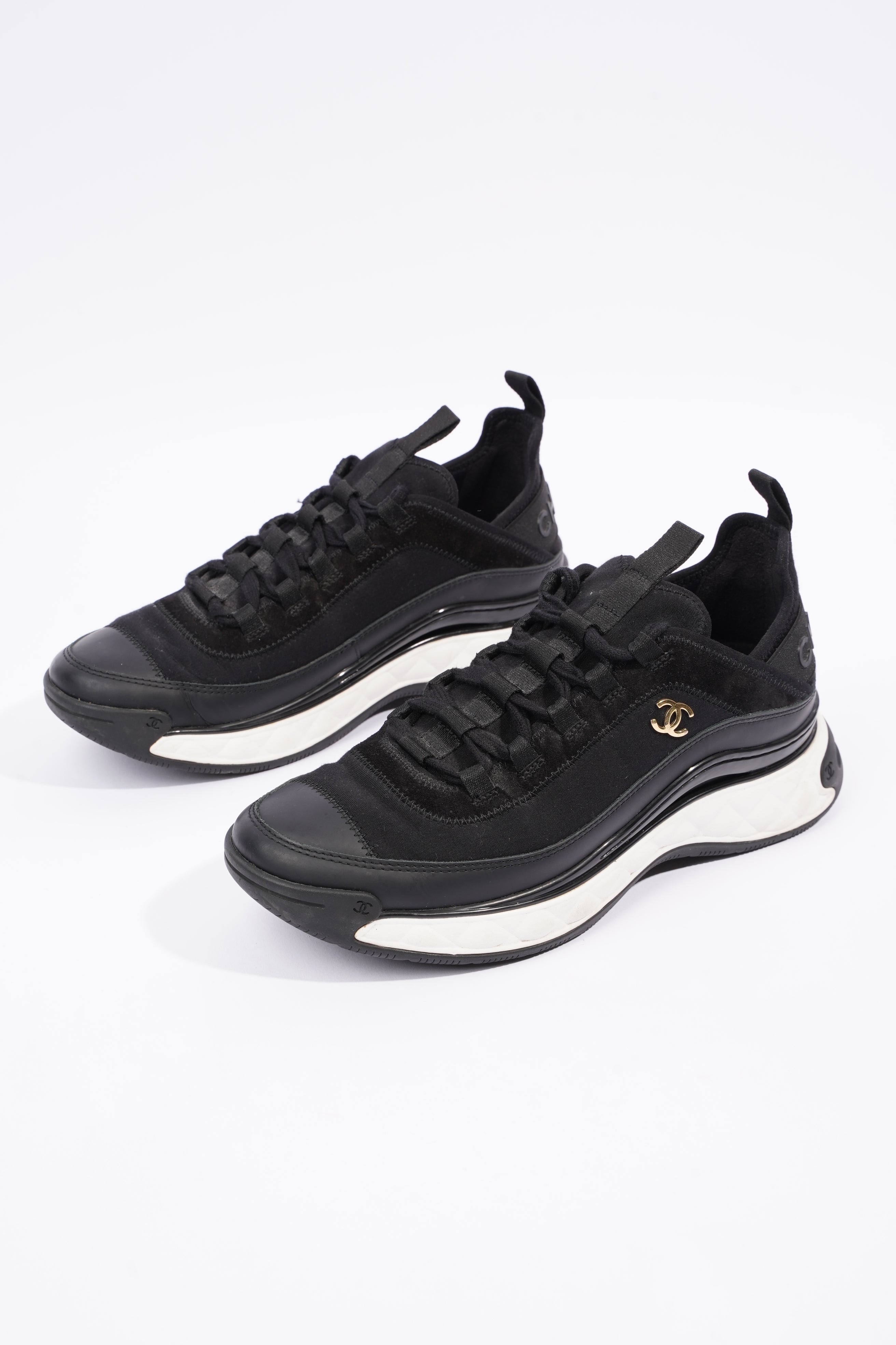 Chanel Womens CC Logo Runners Black EU 39.5 / UK 6.5