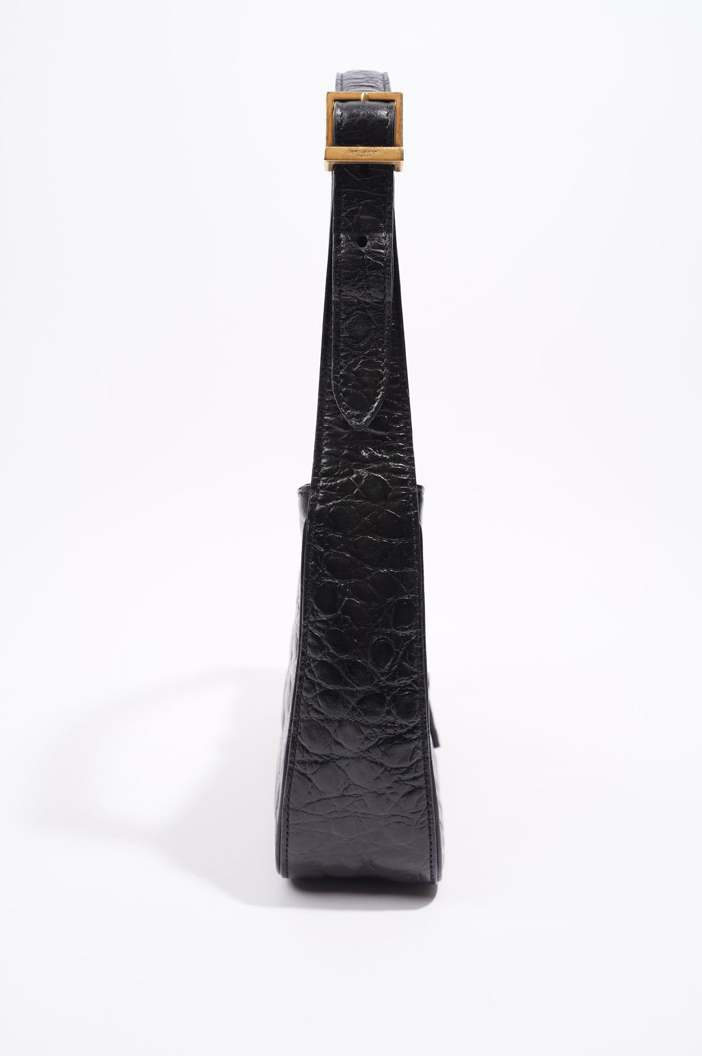 Saint Laurent Le 5 A 7 Hobo Bag Black Embossed Leather