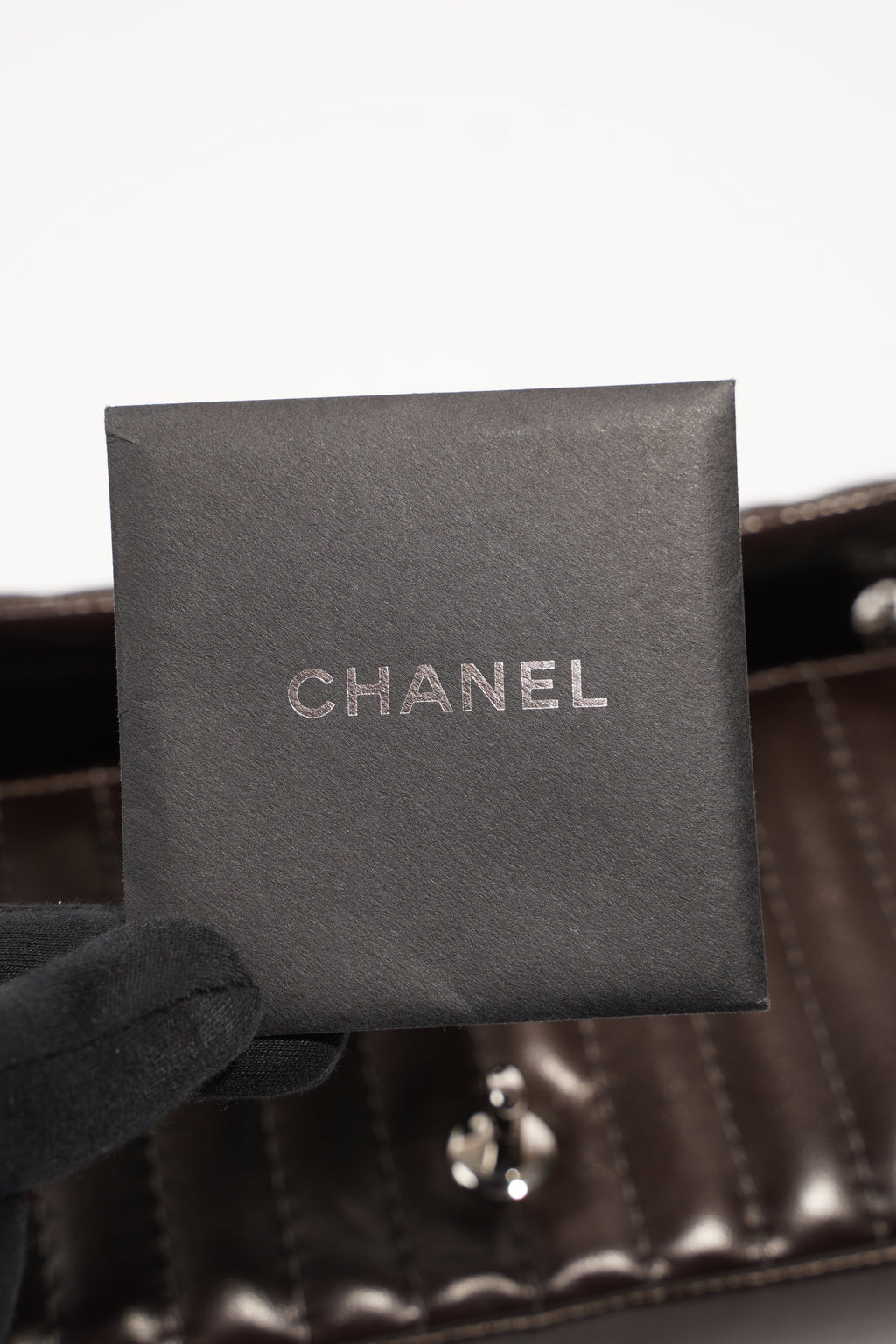 Chanel Womens Mademoiselle East West Bag Dark Brown