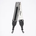 Christian Dior Ultramatte Bag Strap Black / White Canvas