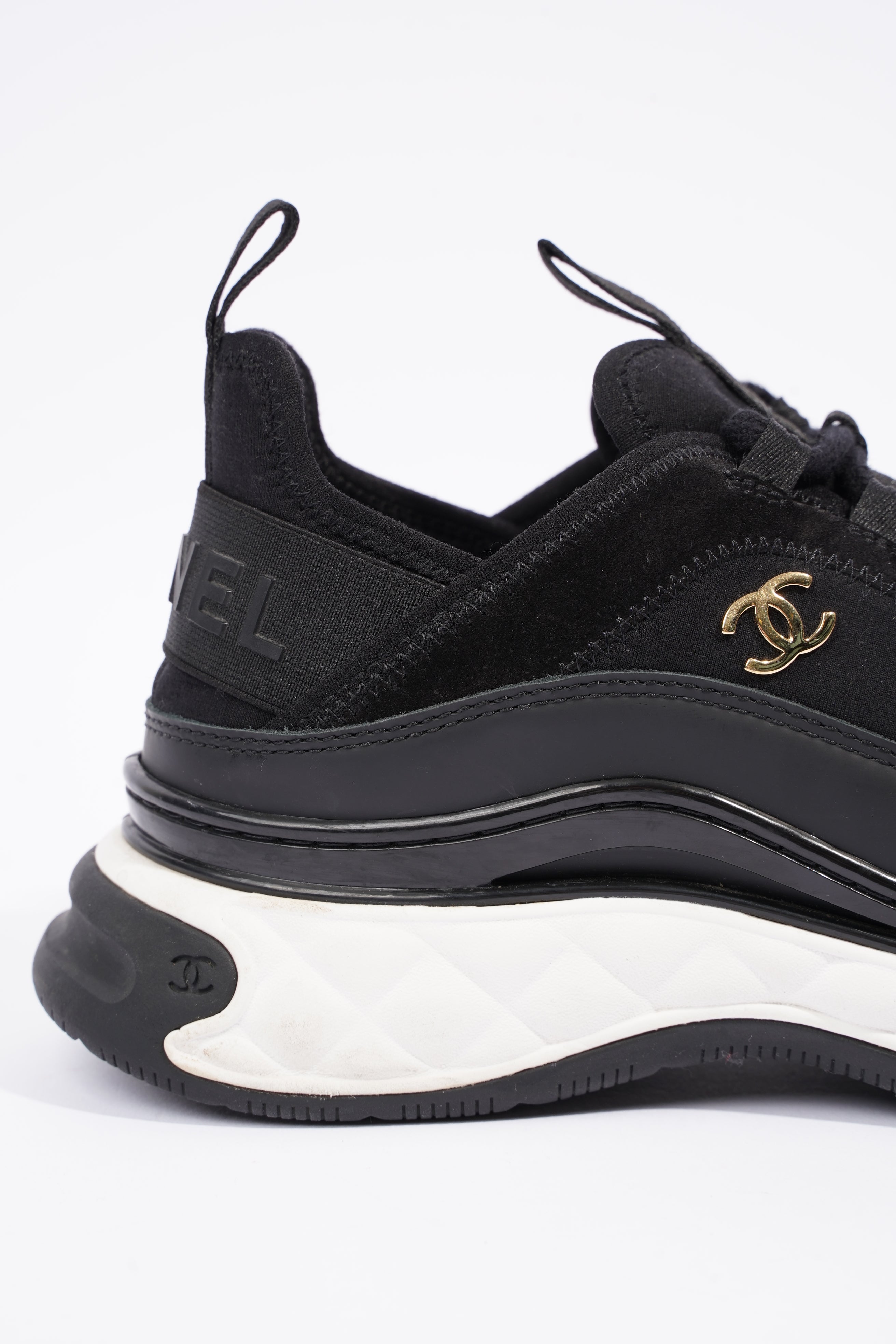 Chanel Womens CC Logo Runners Black EU 39.5 / UK 6.5