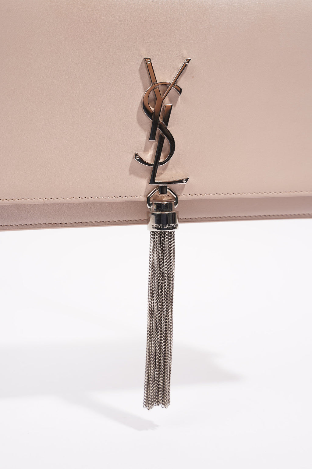 Saint Laurent Womens Kate Tassel Bag Pink Leather Small