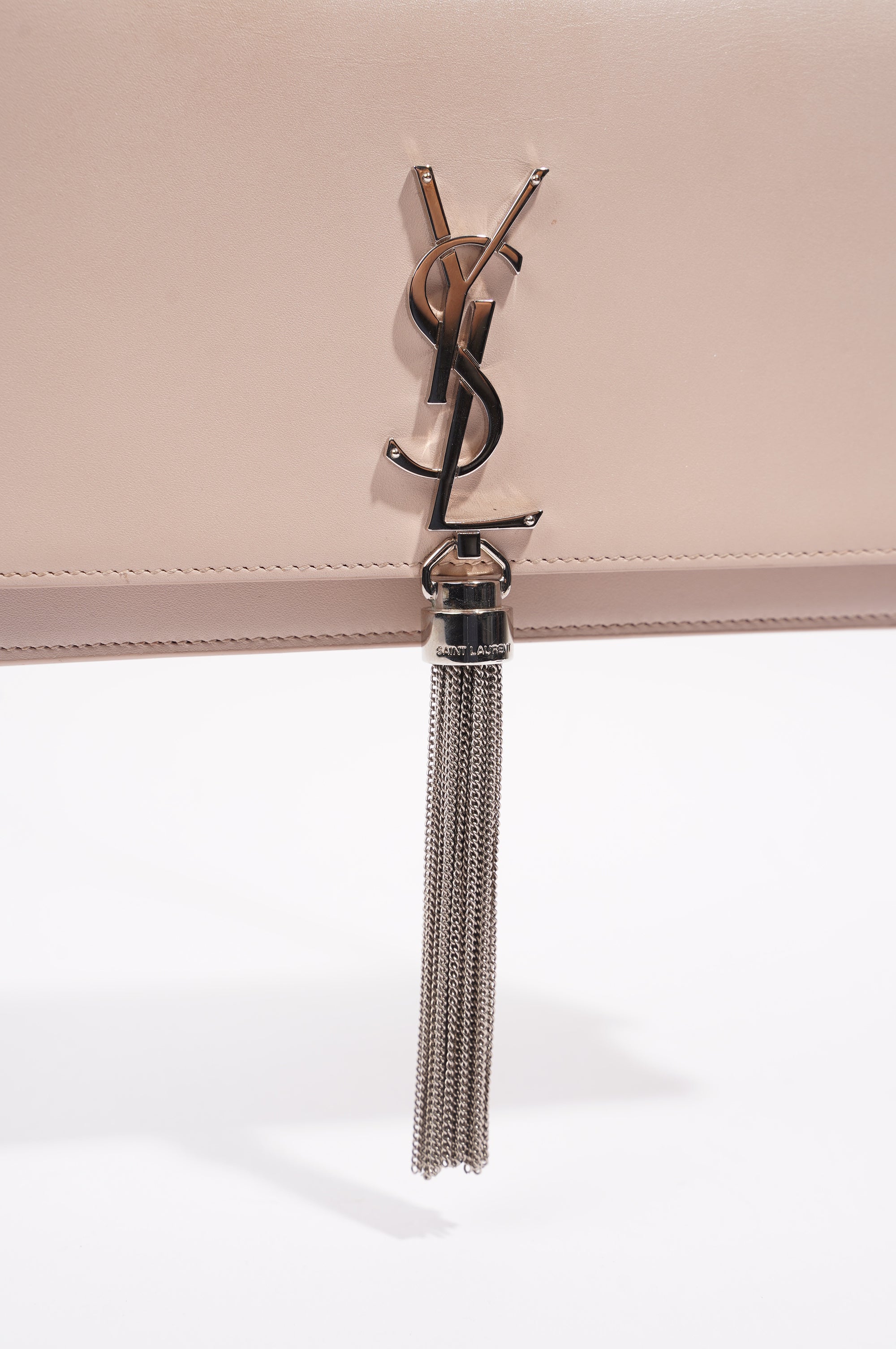 Saint Laurent Womens Kate Tassel Bag Pink Leather Small