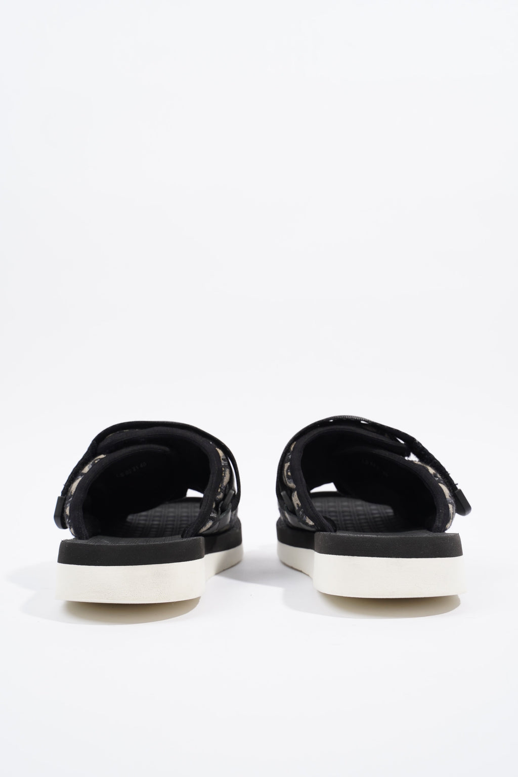 Christian Dior Mens Alpha Sandal Black / Beige / Oblique EU 40 / UK 6