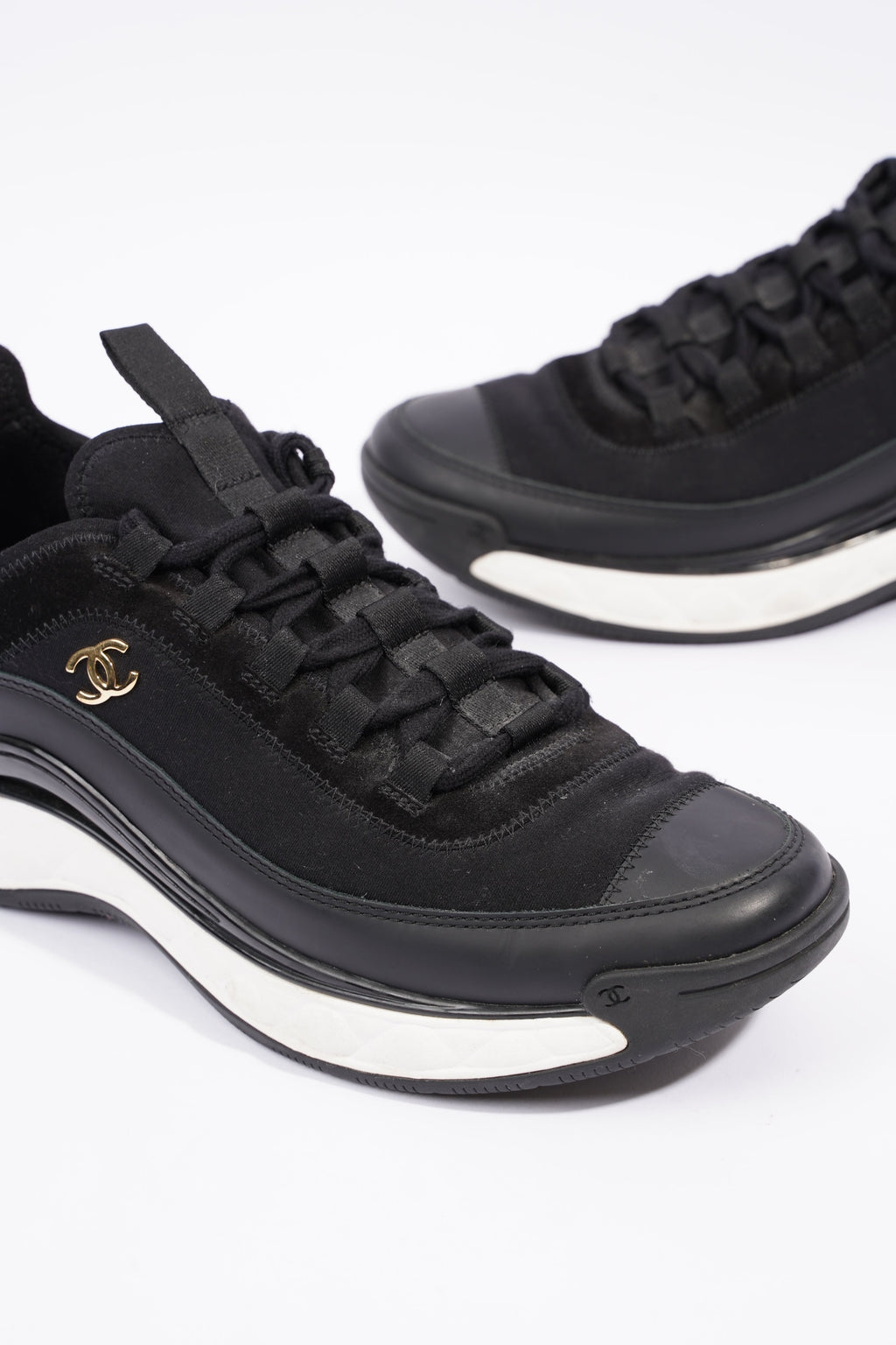 Chanel Womens CC Logo Runners Black EU 39.5 / UK 6.5
