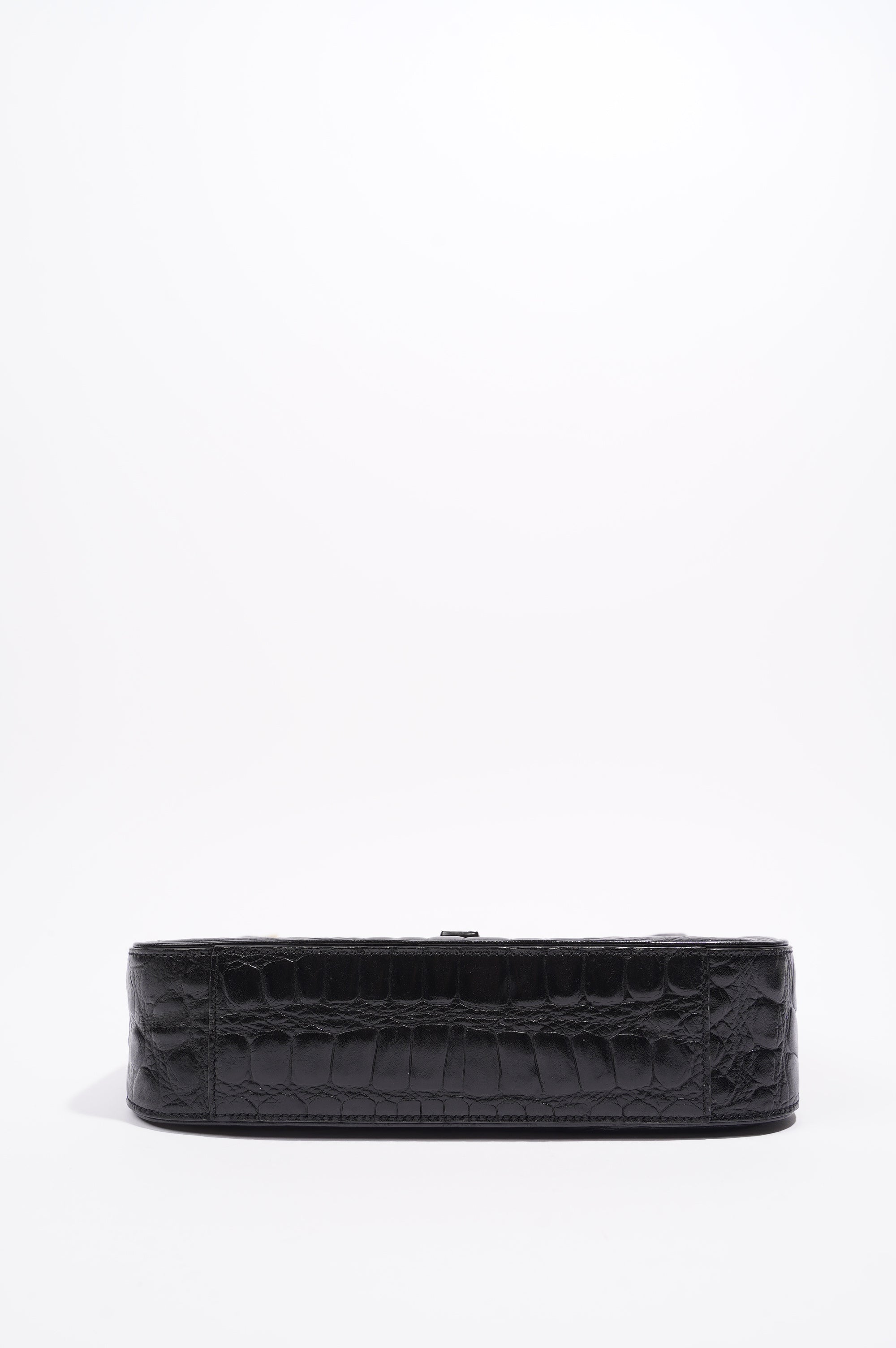 Saint Laurent Le 5 A 7 Hobo Bag Black Embossed Leather