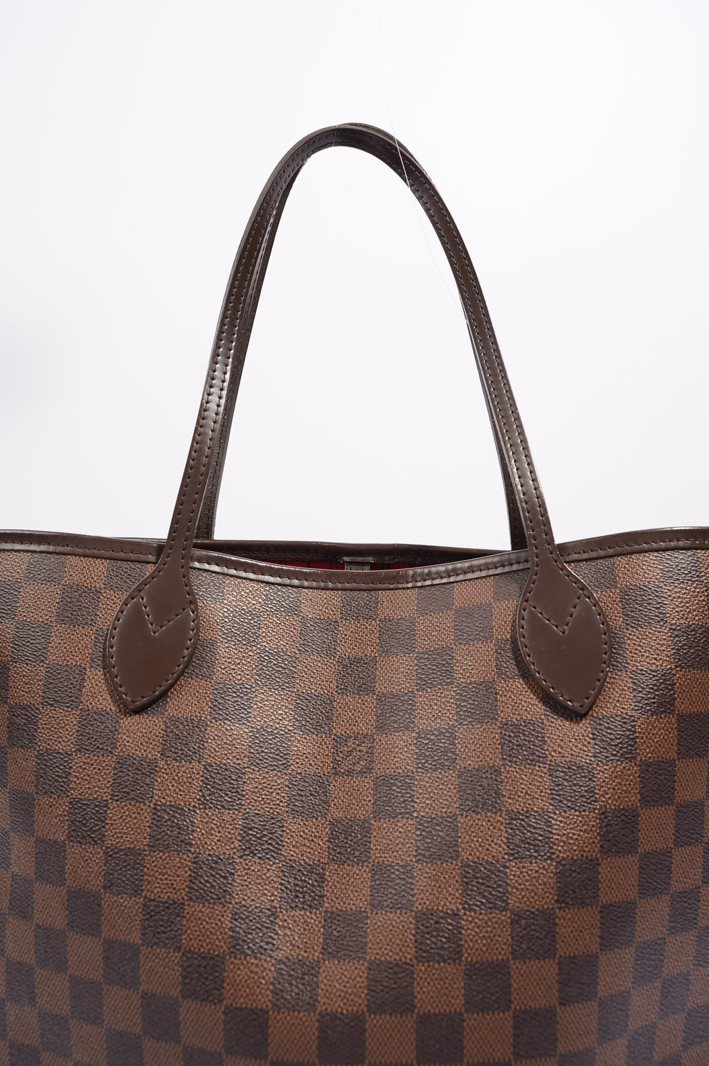 Louis Vuitton Womens Neverfull Bag Damier Ebene Canvas MM