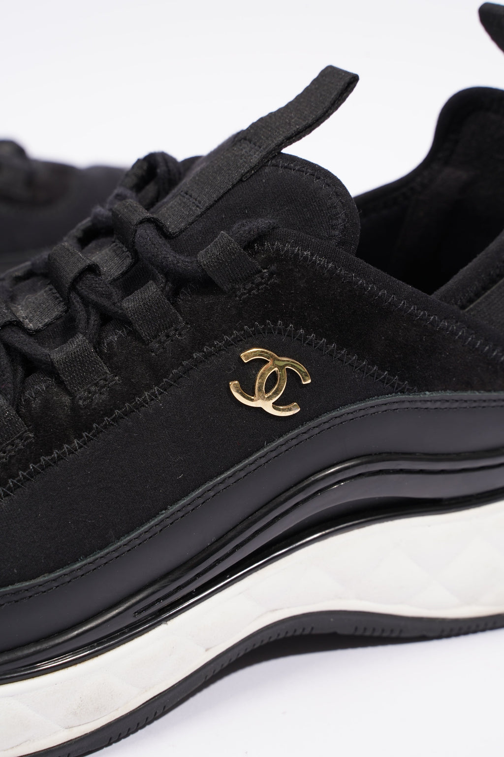 Chanel Womens CC Logo Runners Black EU 39.5 / UK 6.5