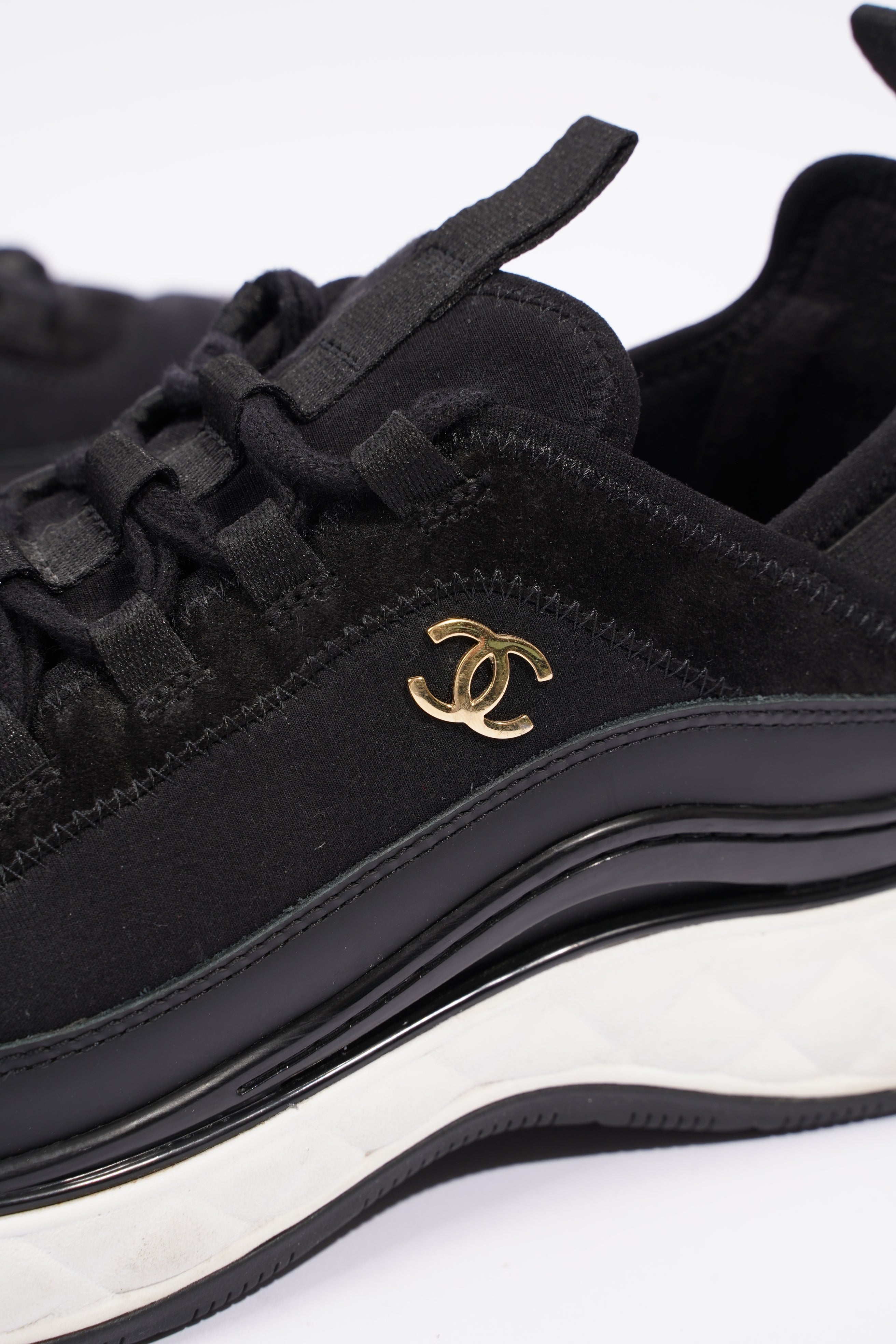 Chanel Womens CC Logo Runners Black EU 39.5 / UK 6.5