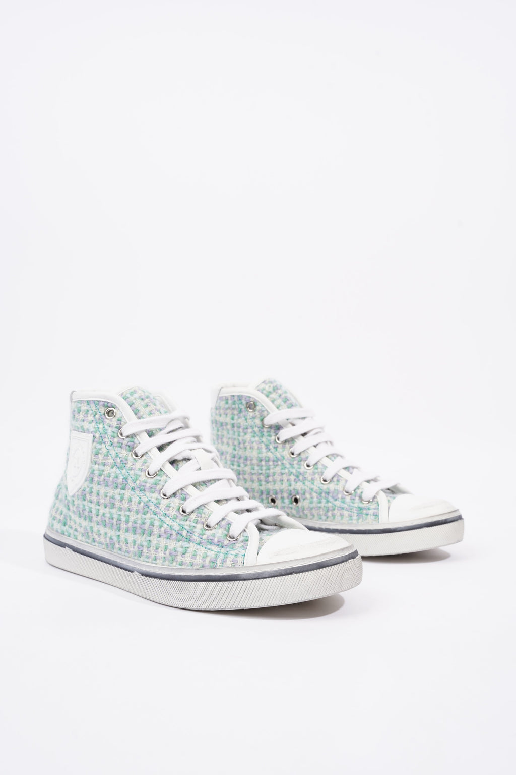 Saint Laurent Womens Malibu Sneaker Green Tweed EU 38 / UK 5