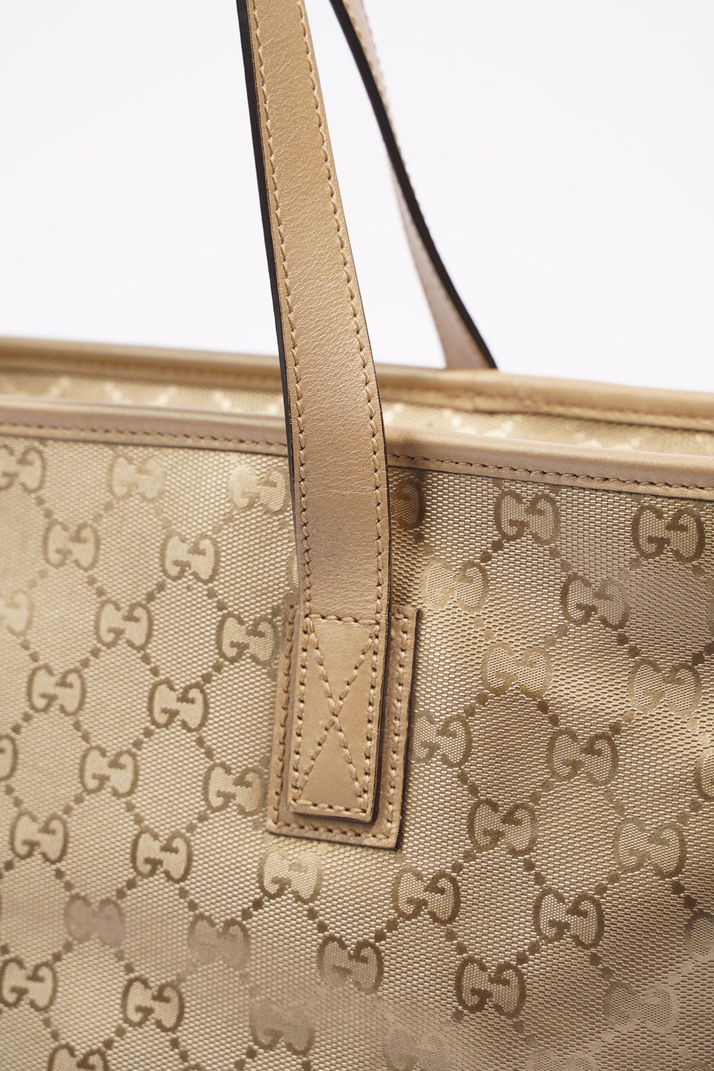 Gucci Womens Vintage Tote Bag Gold