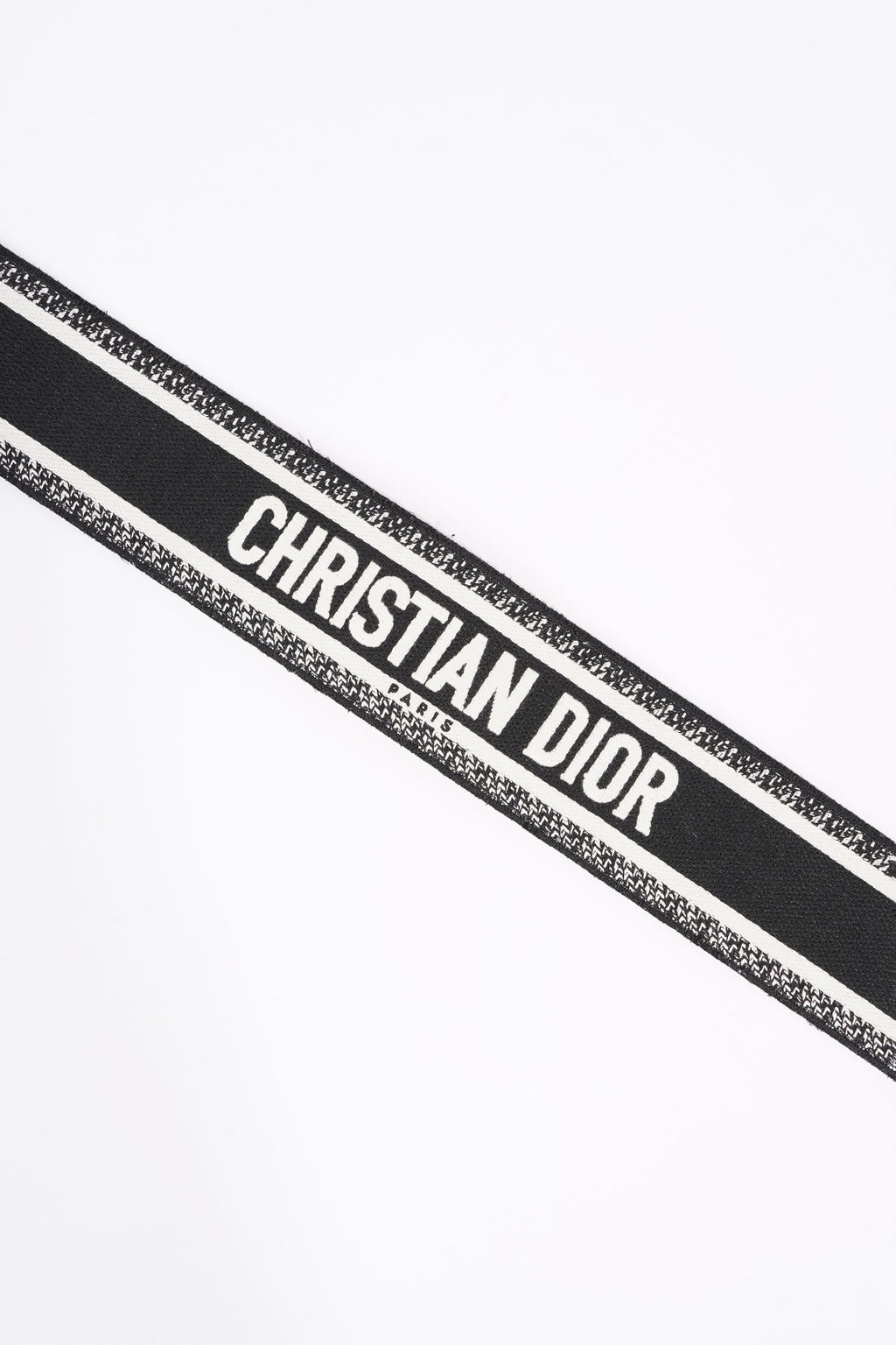Christian Dior Ultramatte Bag Strap Black / White Canvas