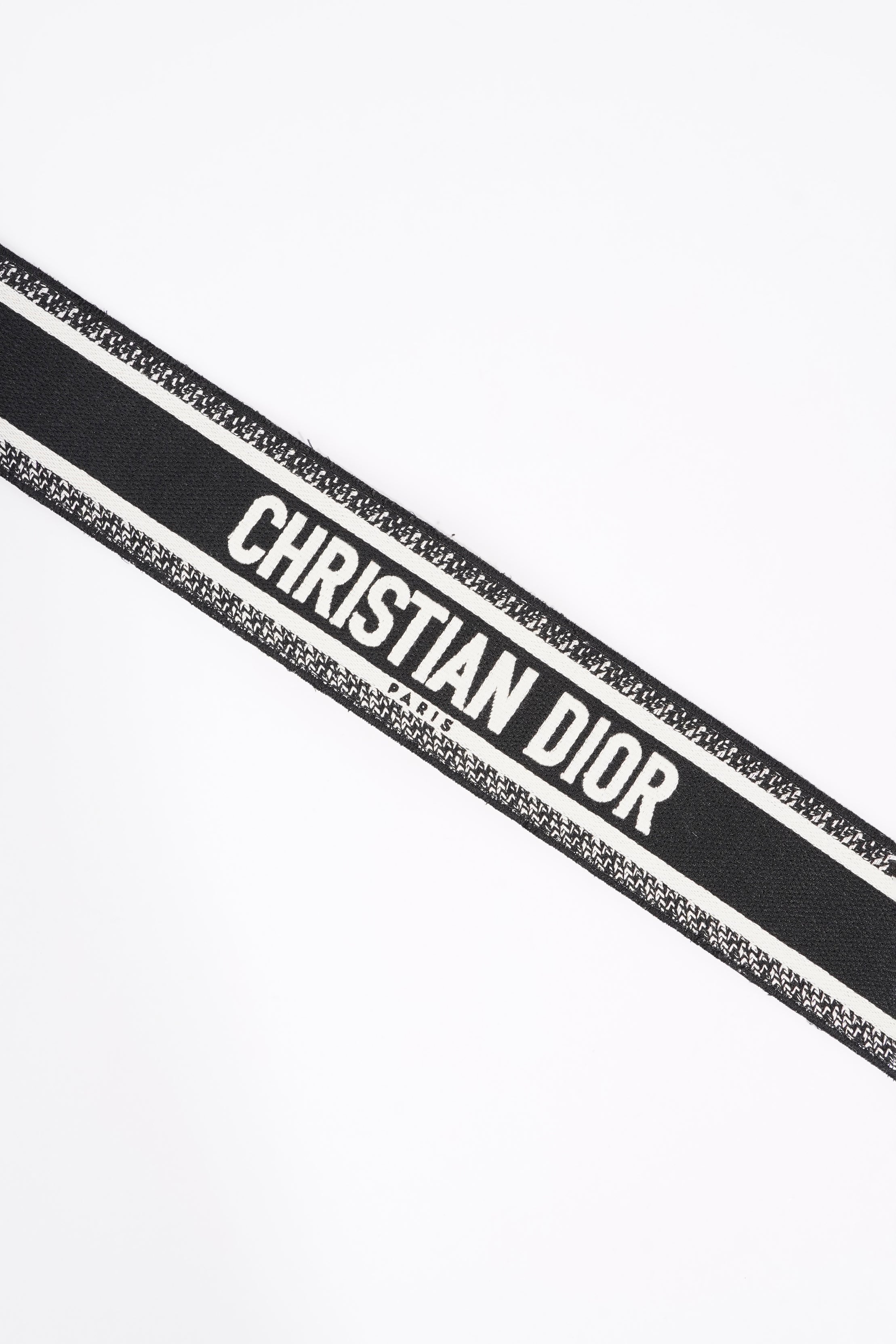Christian Dior Ultramatte Bag Strap Black / White Canvas