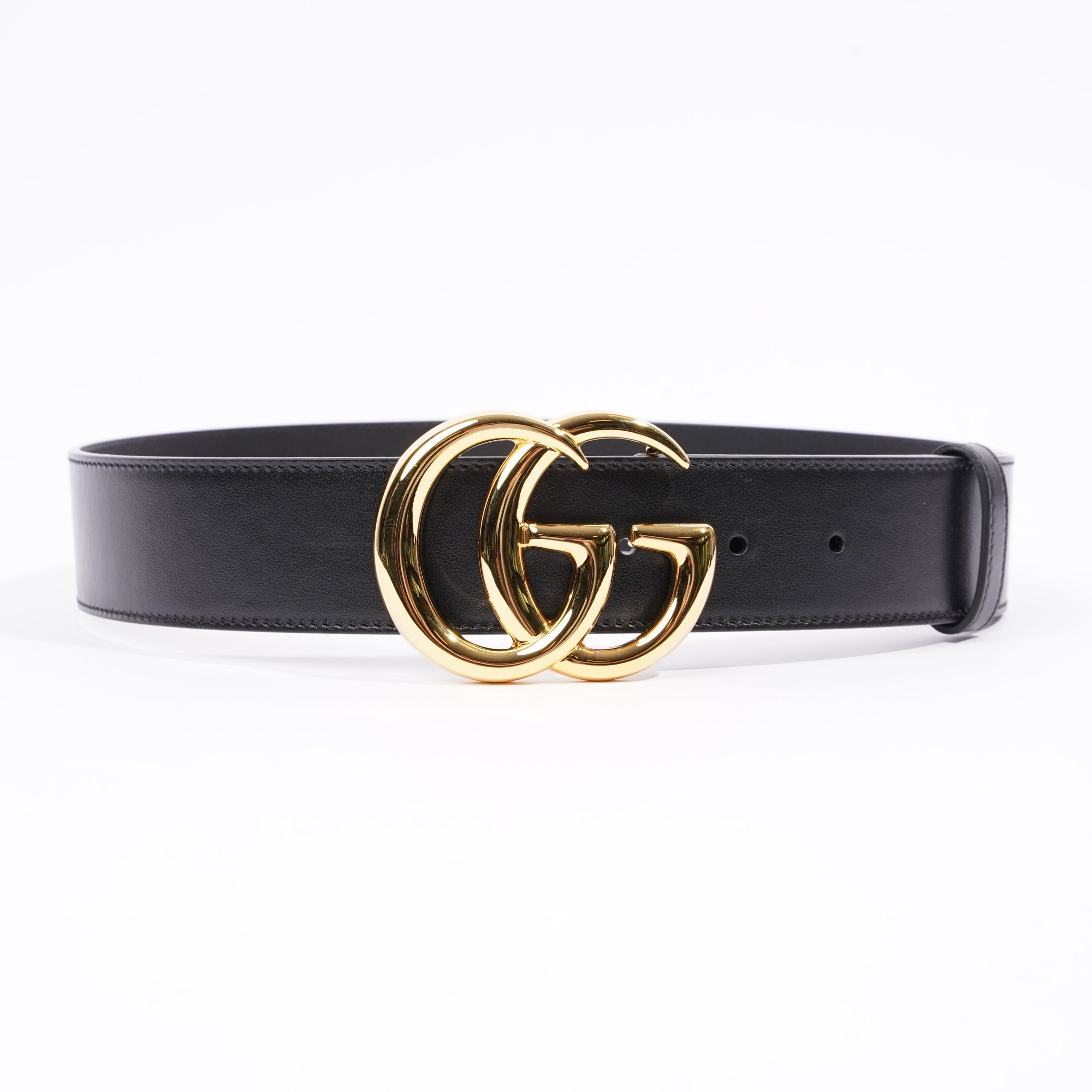 Gucci Womens Marmont Belt Black Leather 75cm - 30"