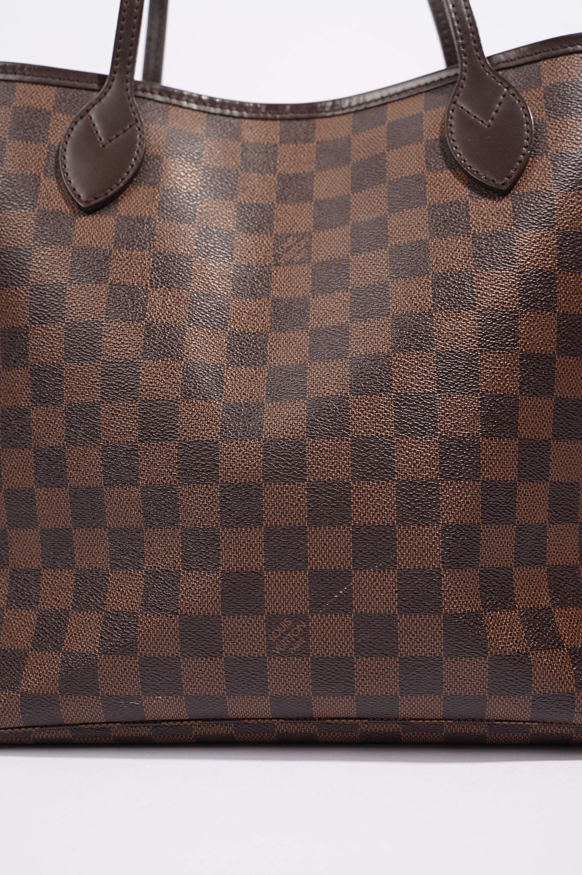 Louis Vuitton Womens Neverfull Bag Damier Ebene Canvas MM