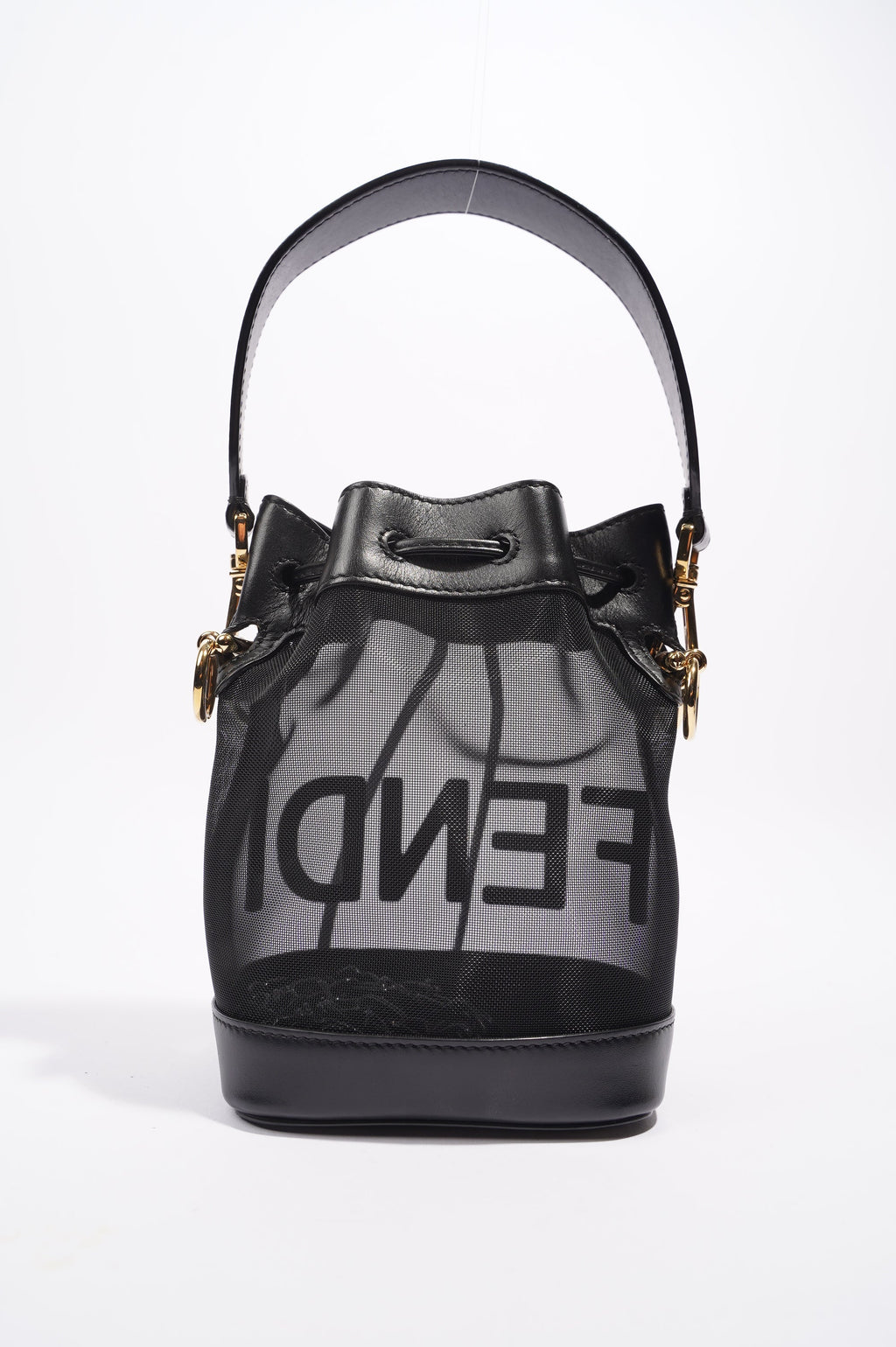 Fendi Womens Mon Tresor Mini Bag Black