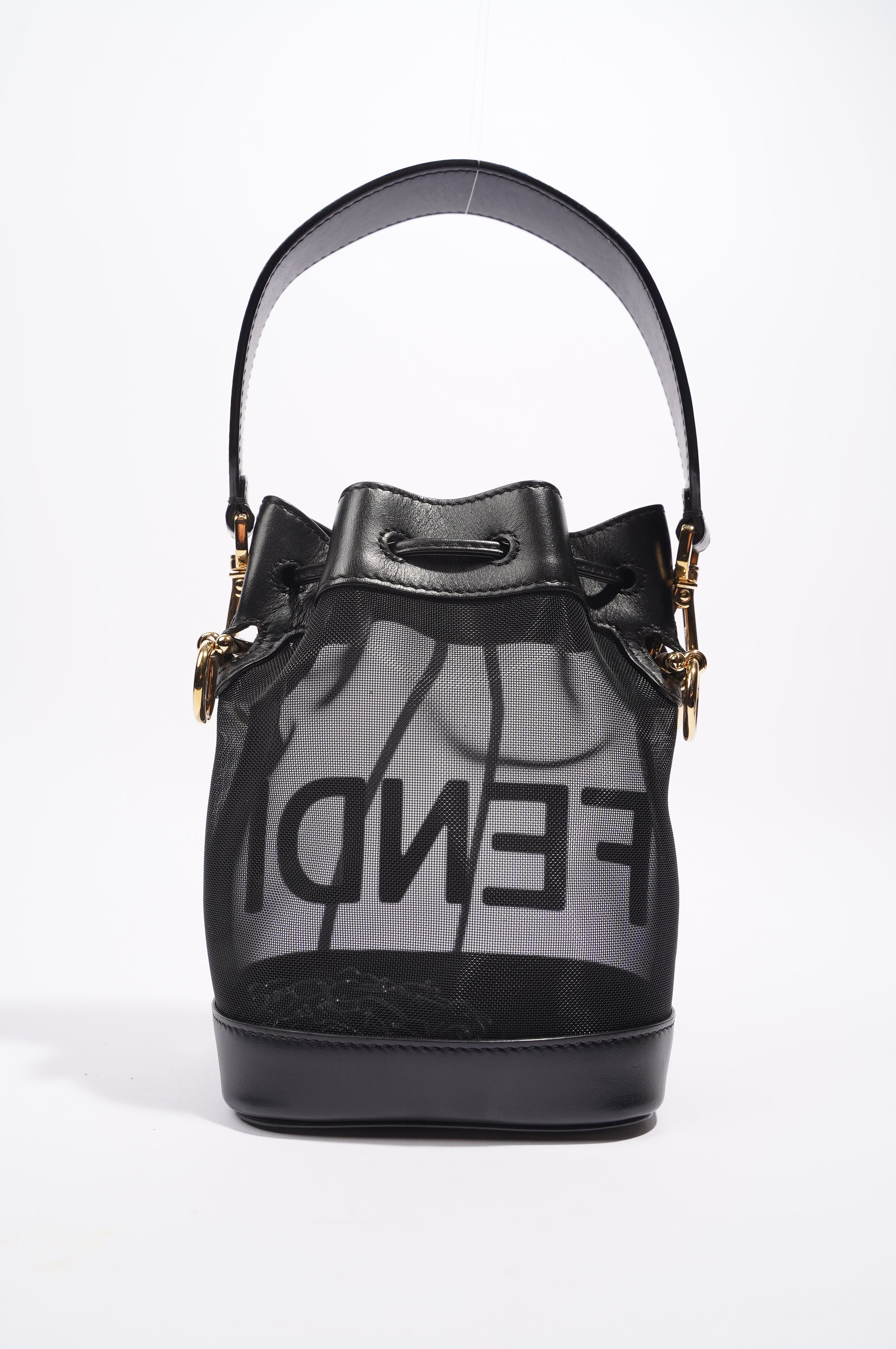 Fendi Womens Mon Tresor Mini Bag Black